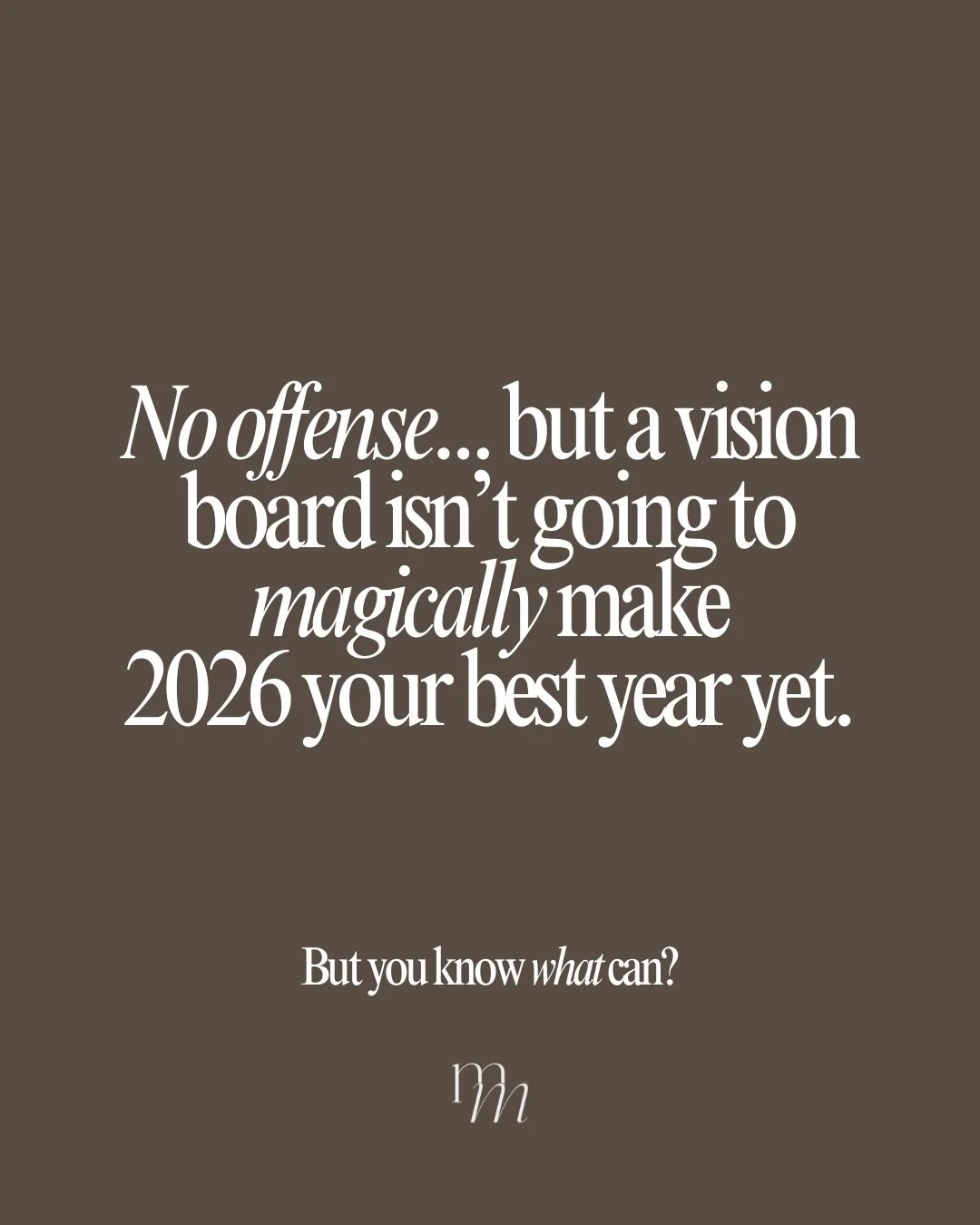 No more empty promises 👇

Let&rsquo;s make 2026 the year your business lives up to the potential you know it deserves 🤍

This year, we 50x our client&rsquo;s reach organically compared to before they started with us. Now THAT&rsquo;S results 👏

Ge