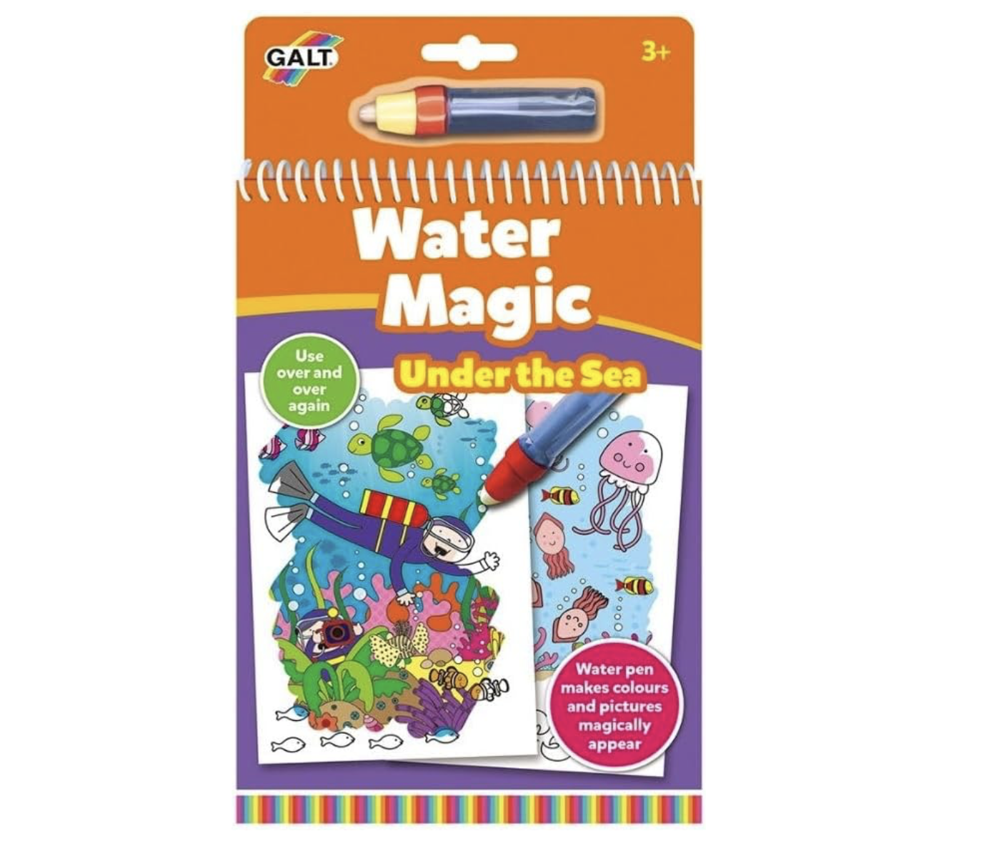 Galt Water Magic Under the Sea reusable water colouring activity book for toddlers and preschoolers, ideal mess-free travel activity