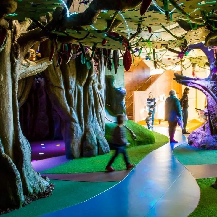 Interactive storytelling and play area inside Discover Children's Story Centre in London for young children.