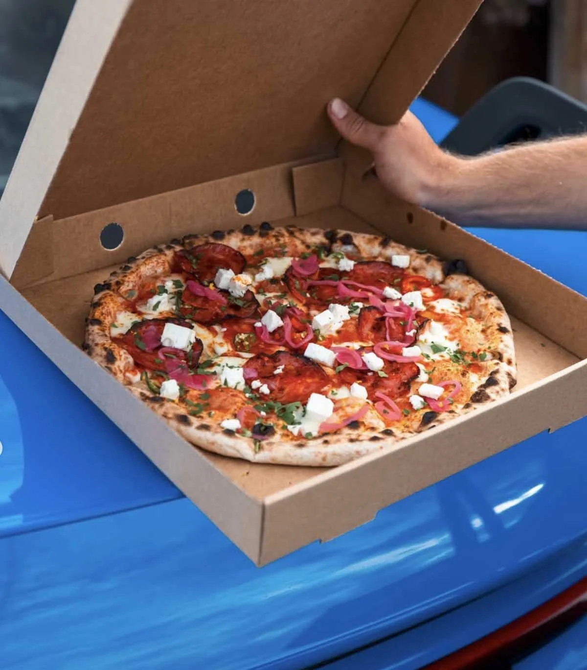 Delicious Take away pizza
