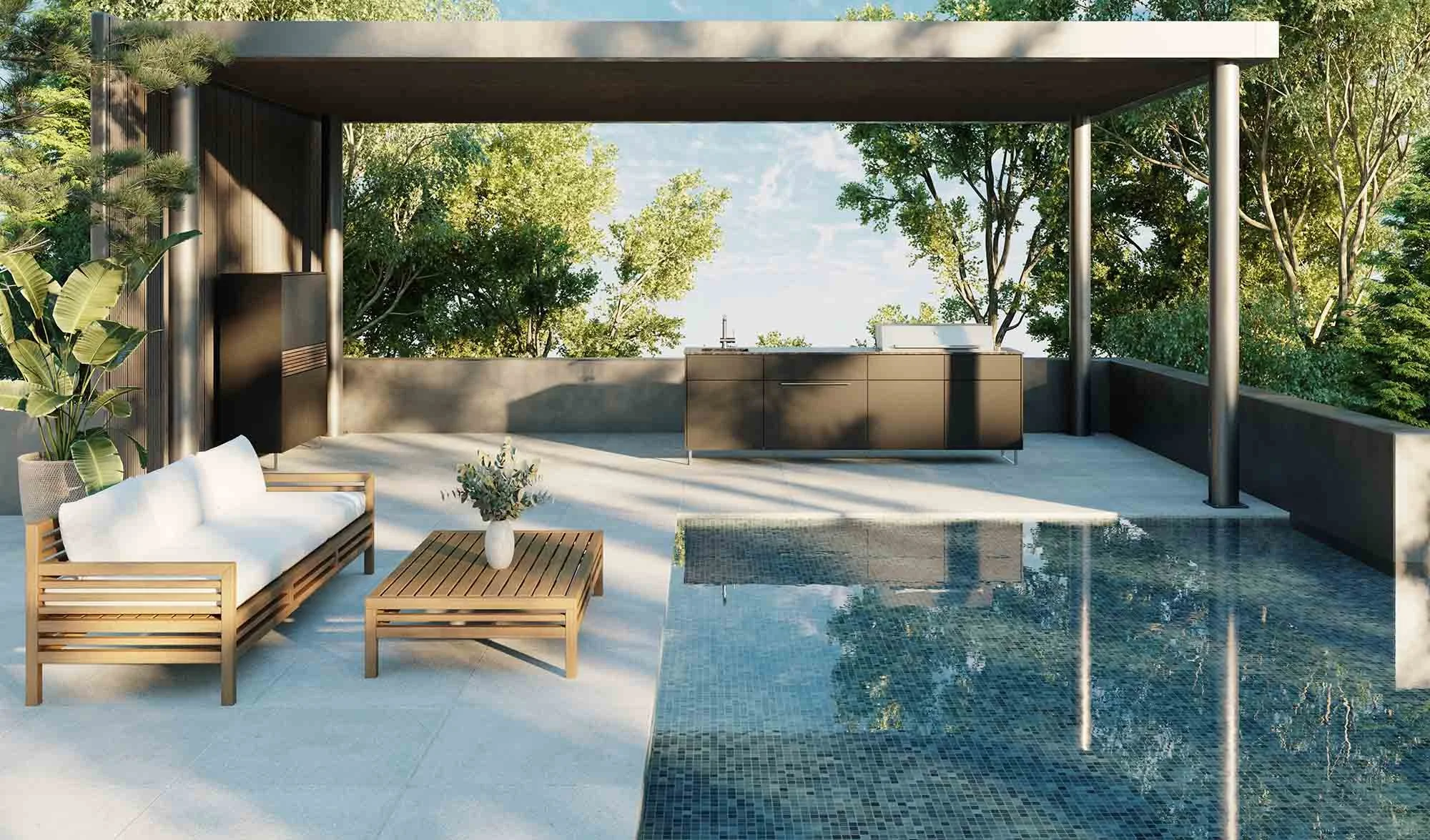 Cubic Outdoor Kitchen and furniture