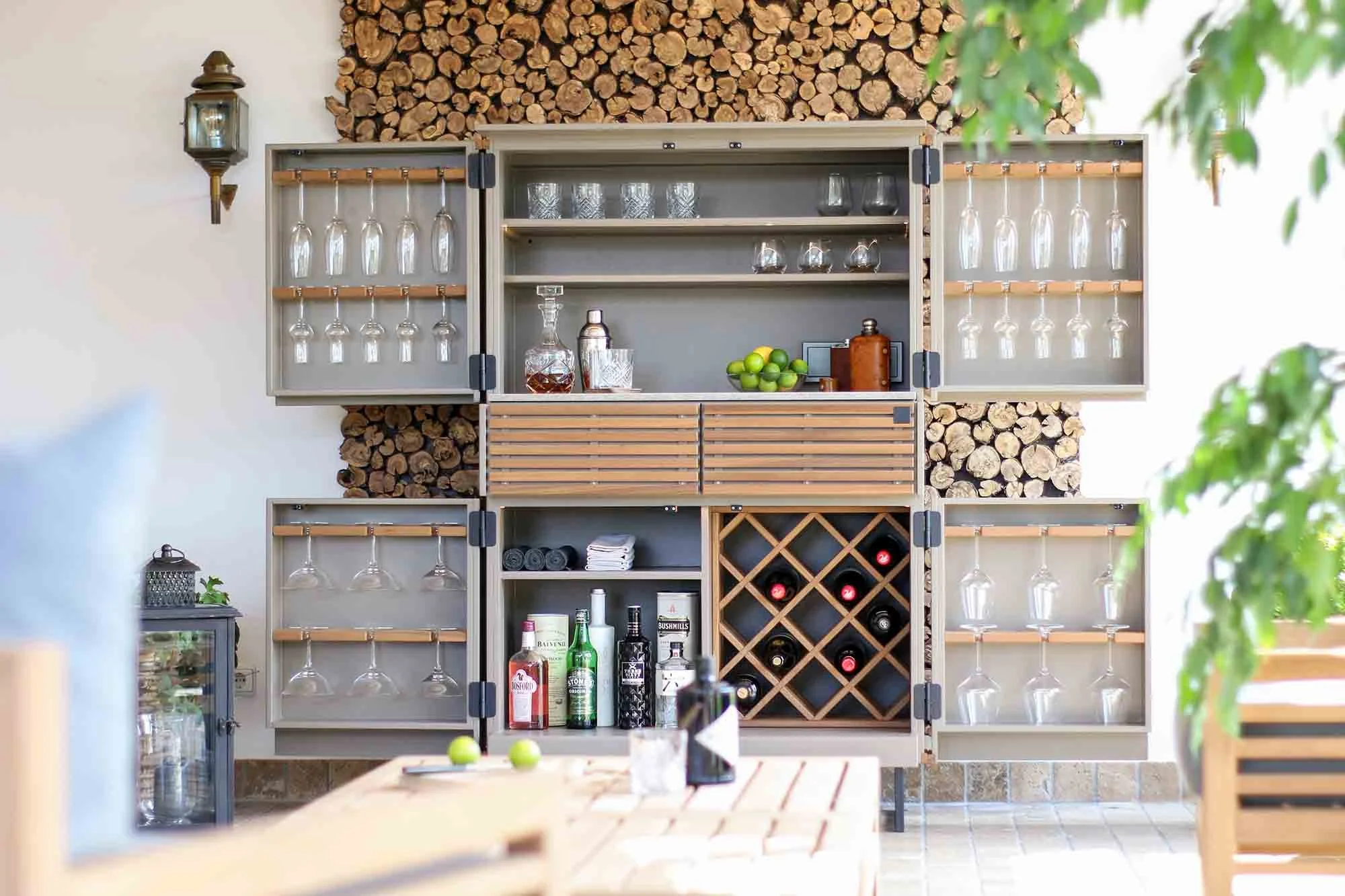 Cubic Outdoor Kitchens in a cupboard