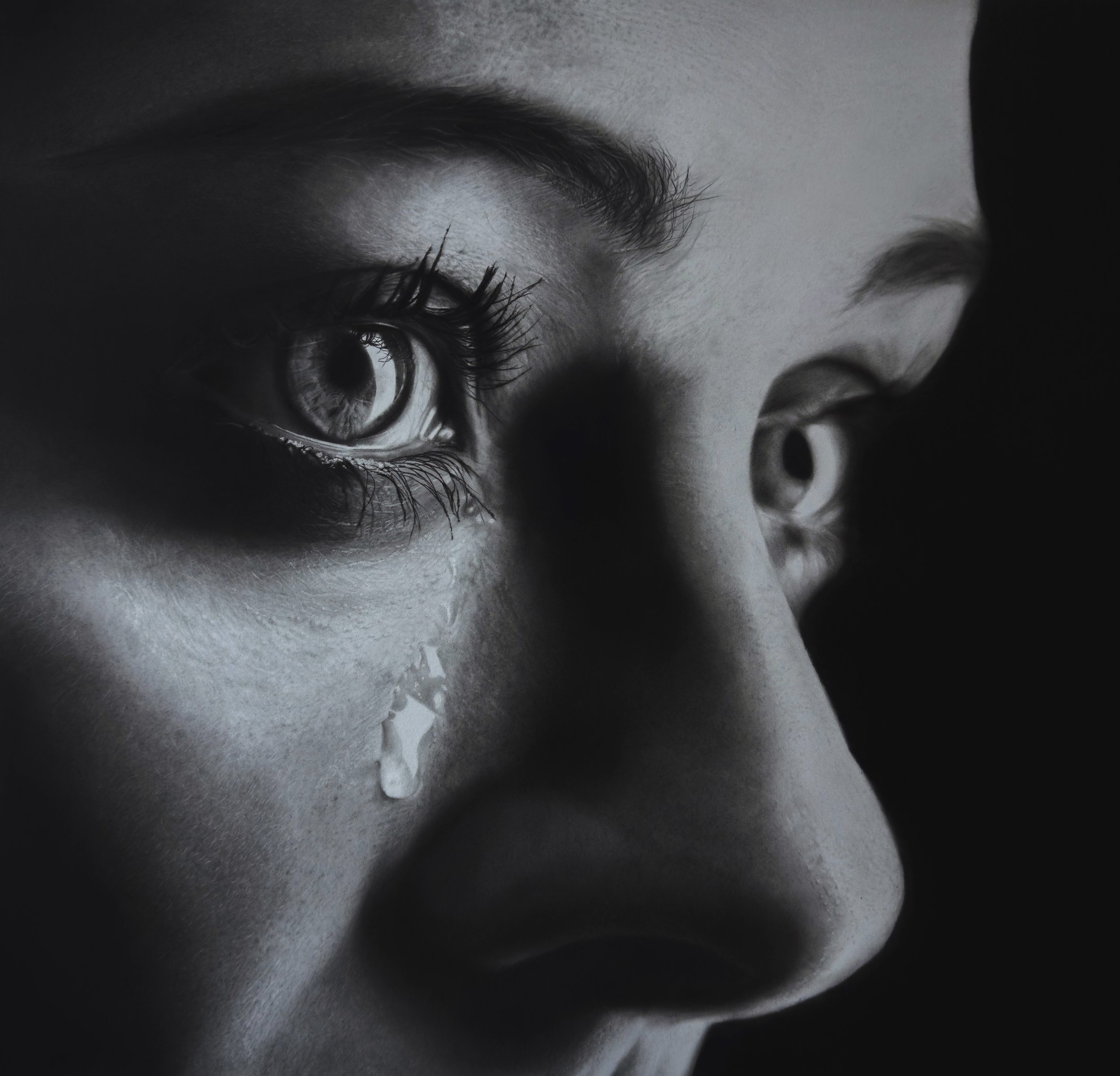 Mike Gordon, Sadness, graphite and charcoal, 18x16in, 2025.JPG
