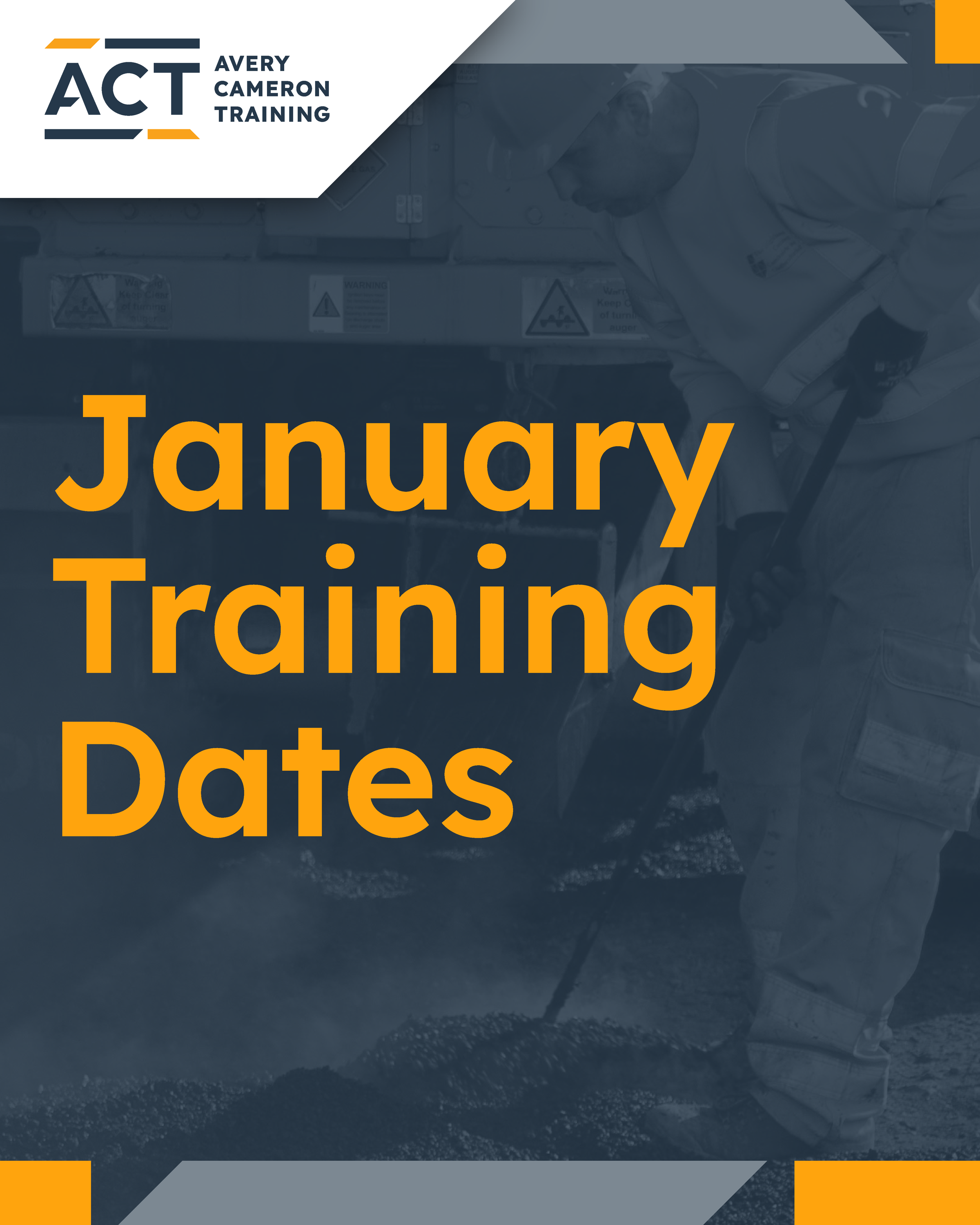 January Training: Street Works, First Aid, PAT 