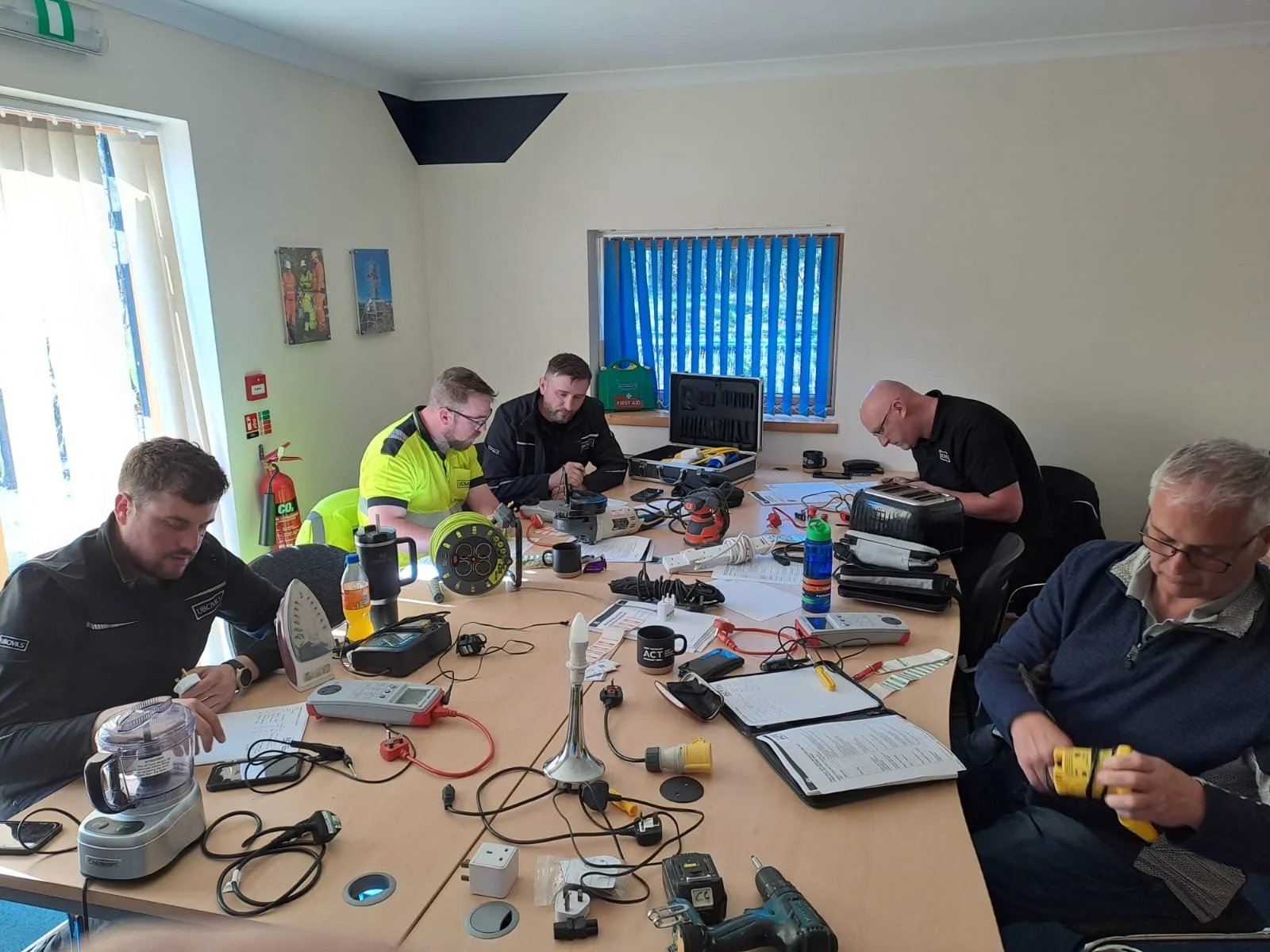 People completing PAT Testing training in Scotland