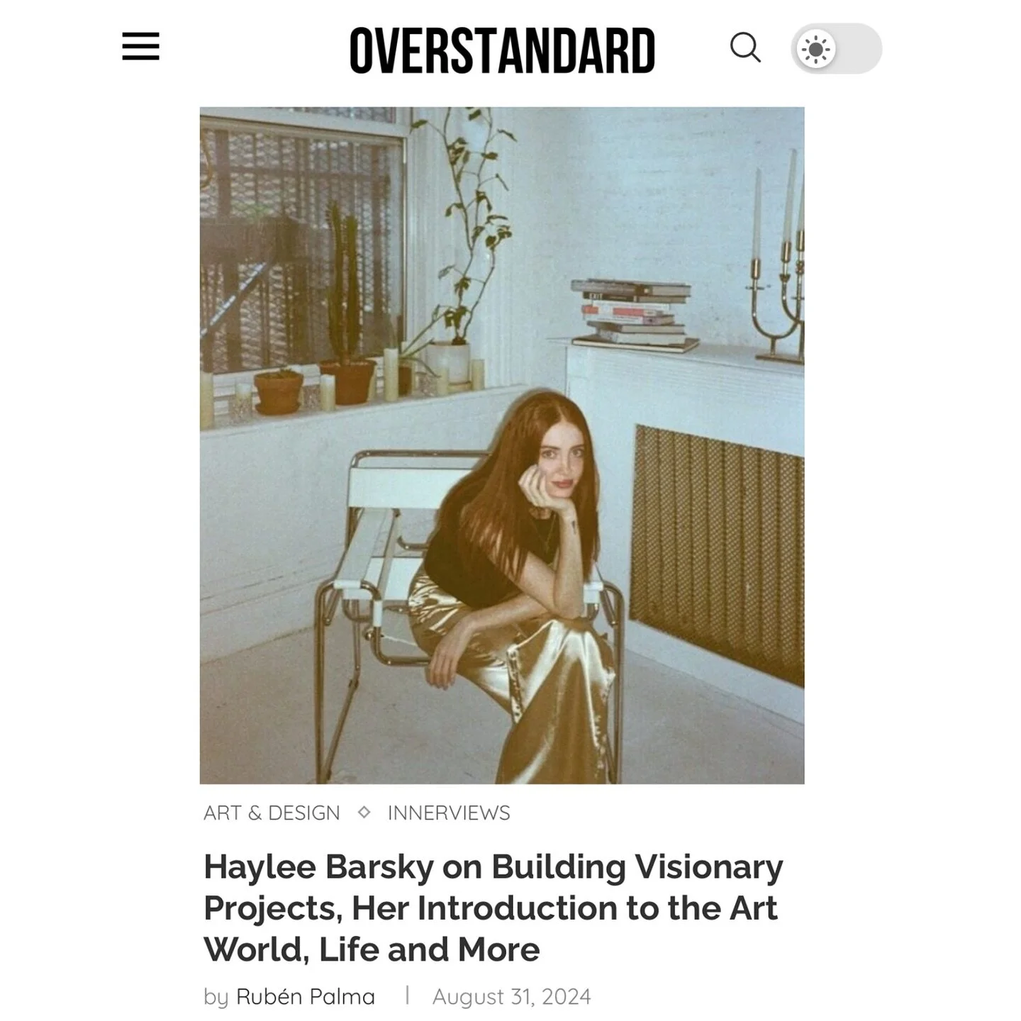 Spoke to @overstandard about growing up in the era of Tumblr, dreaming of a different life in Rome, how a Blayne &amp; Haylee duo became a thing, why we curate and more🌹