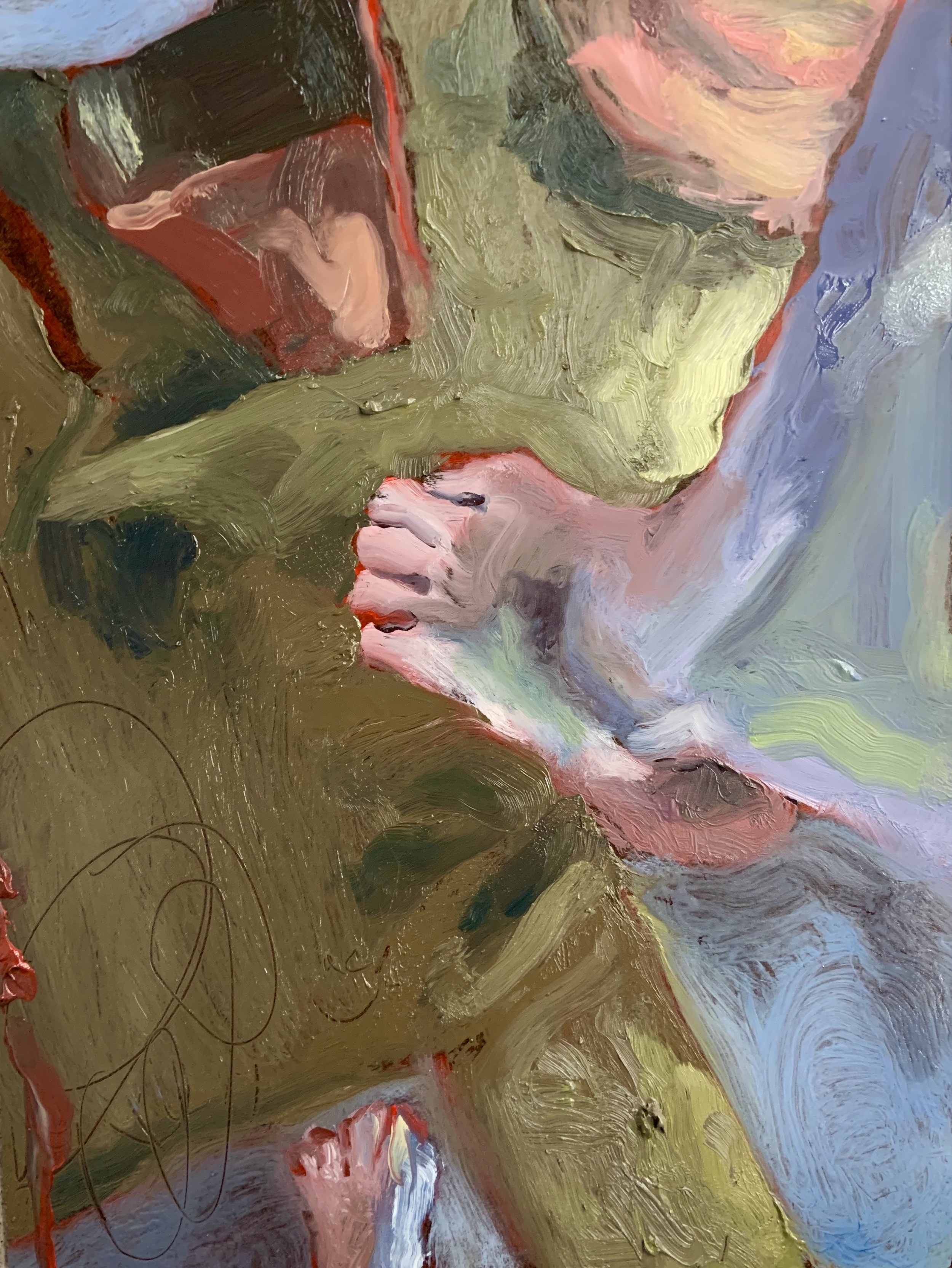 "Foot and chair" Georgie O'Brien
