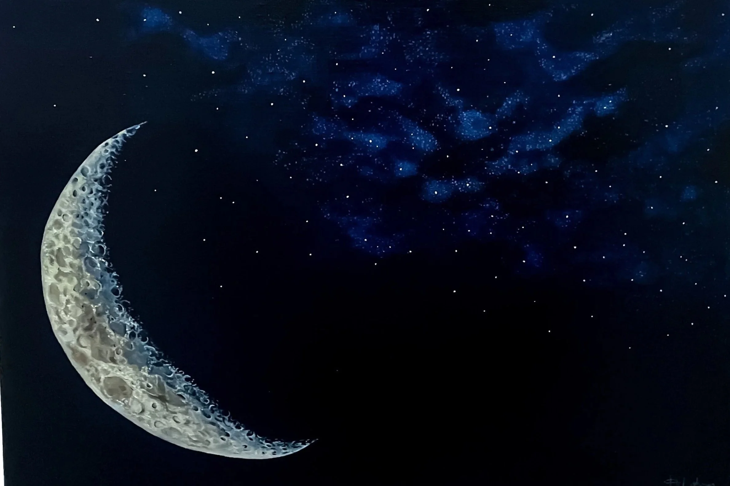 'Lunar Astra' Original Oil Painting