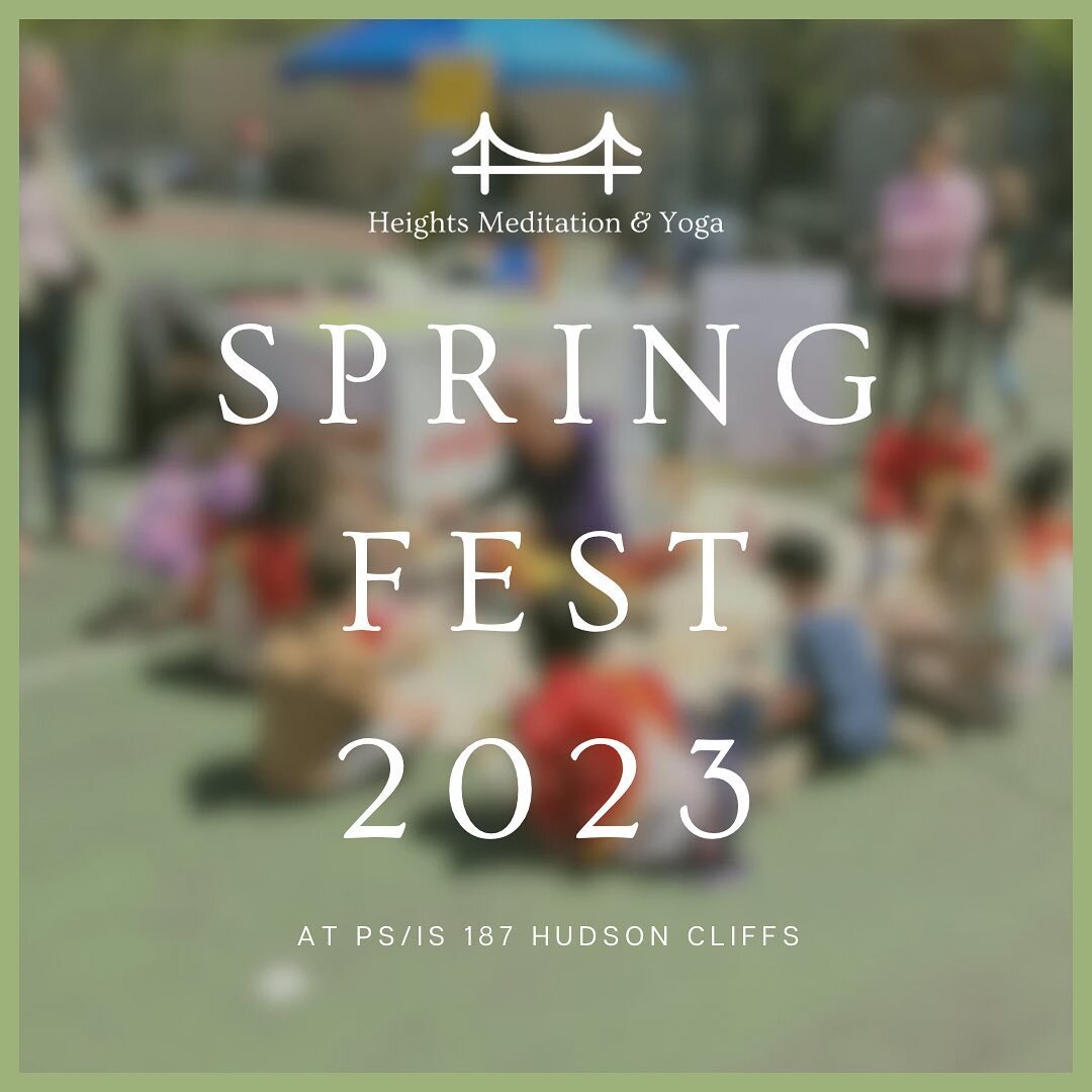 Did you see Amy and Luma this weekend at Spring Fest?!

Our Friends at PS/IS 187 Hudson Cliffs invited us back to their annual Spring Fest! Our wonderful meditation instructor and after school program leader, Amy Davis, hosted an event where the chil