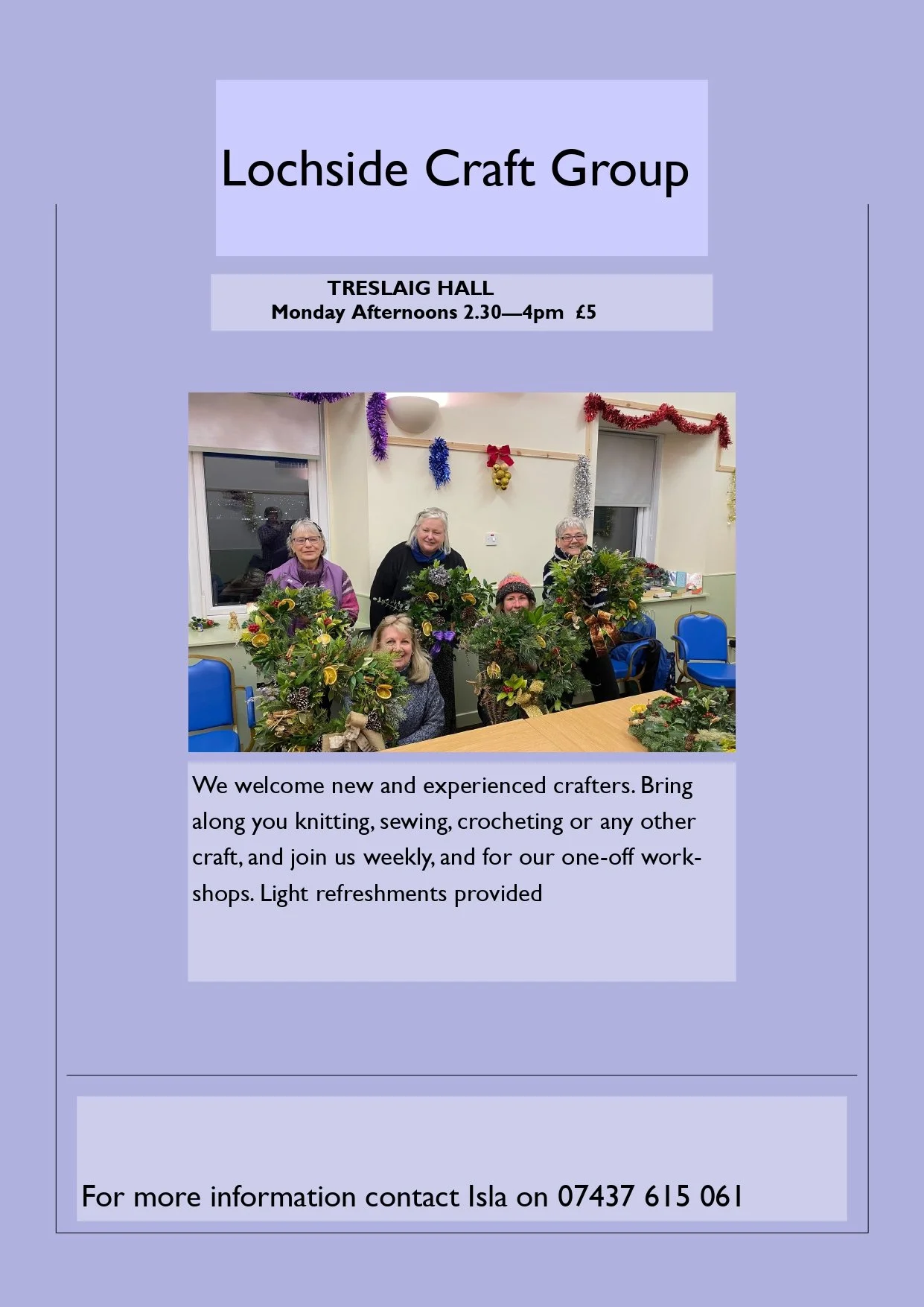 Lochside Craft Group - *Meets Every Monday Afternoon*