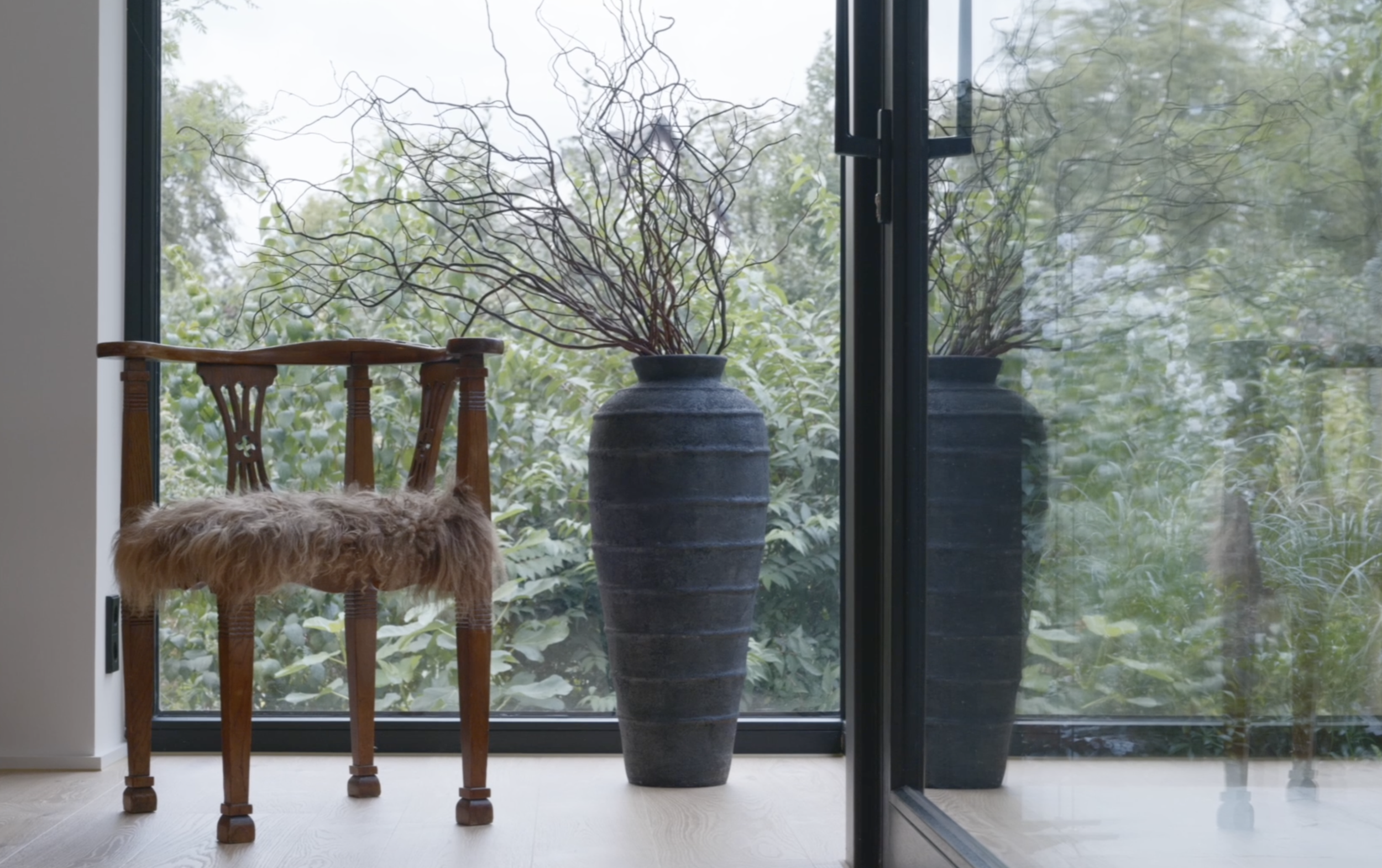 Vase and chair