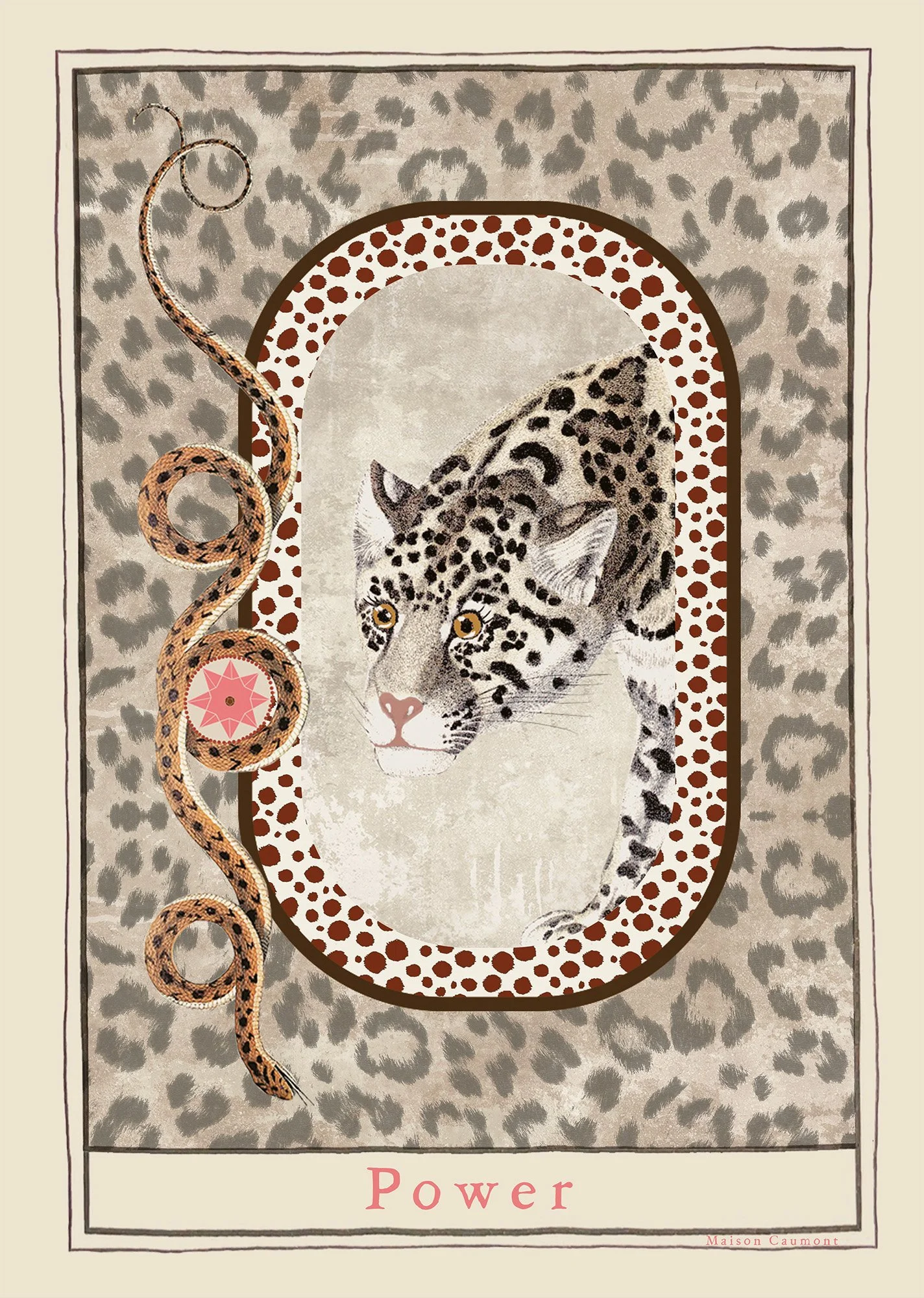 Léopard Power - Planche Art Print