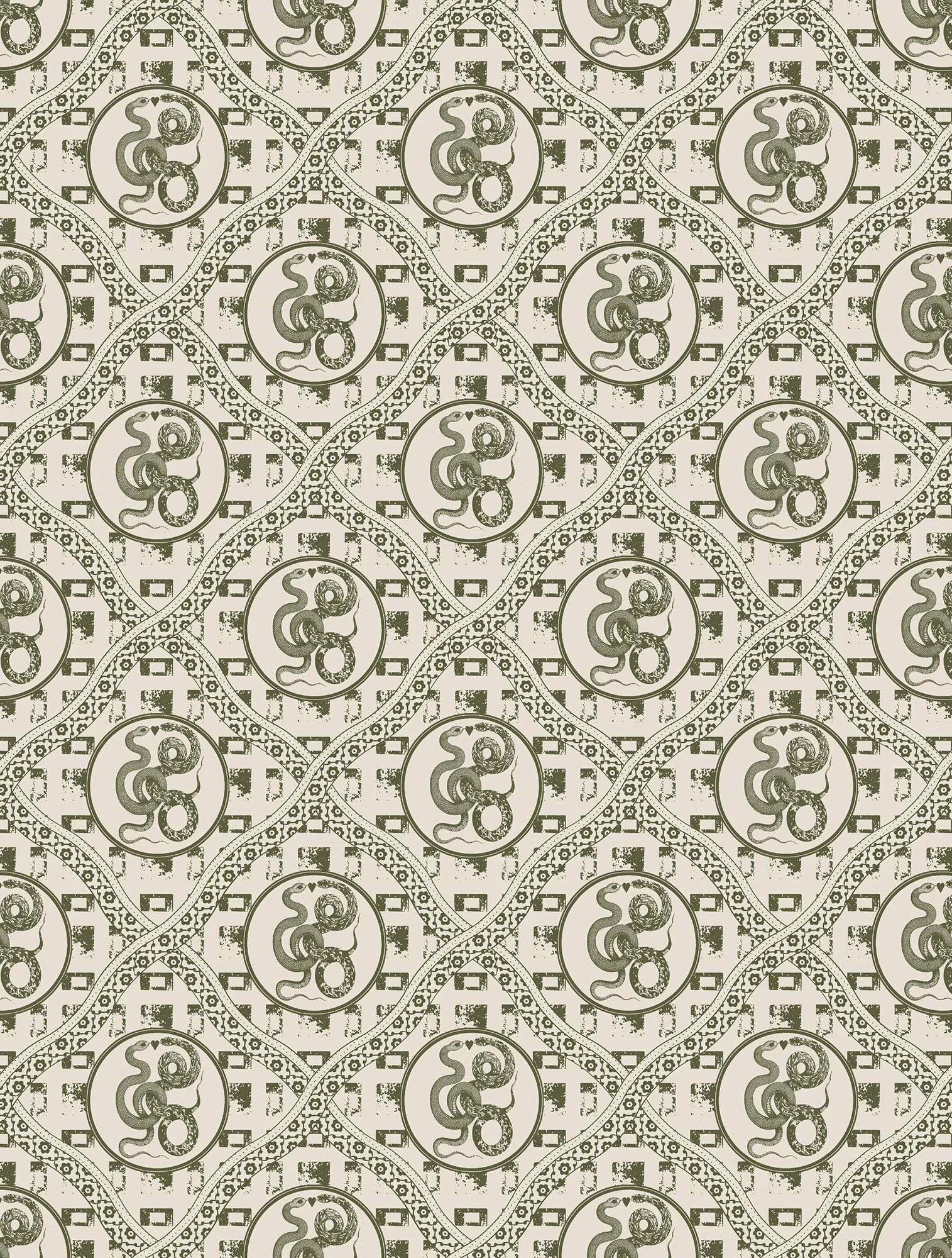 Boa Lovers Mono Green - Papier peint