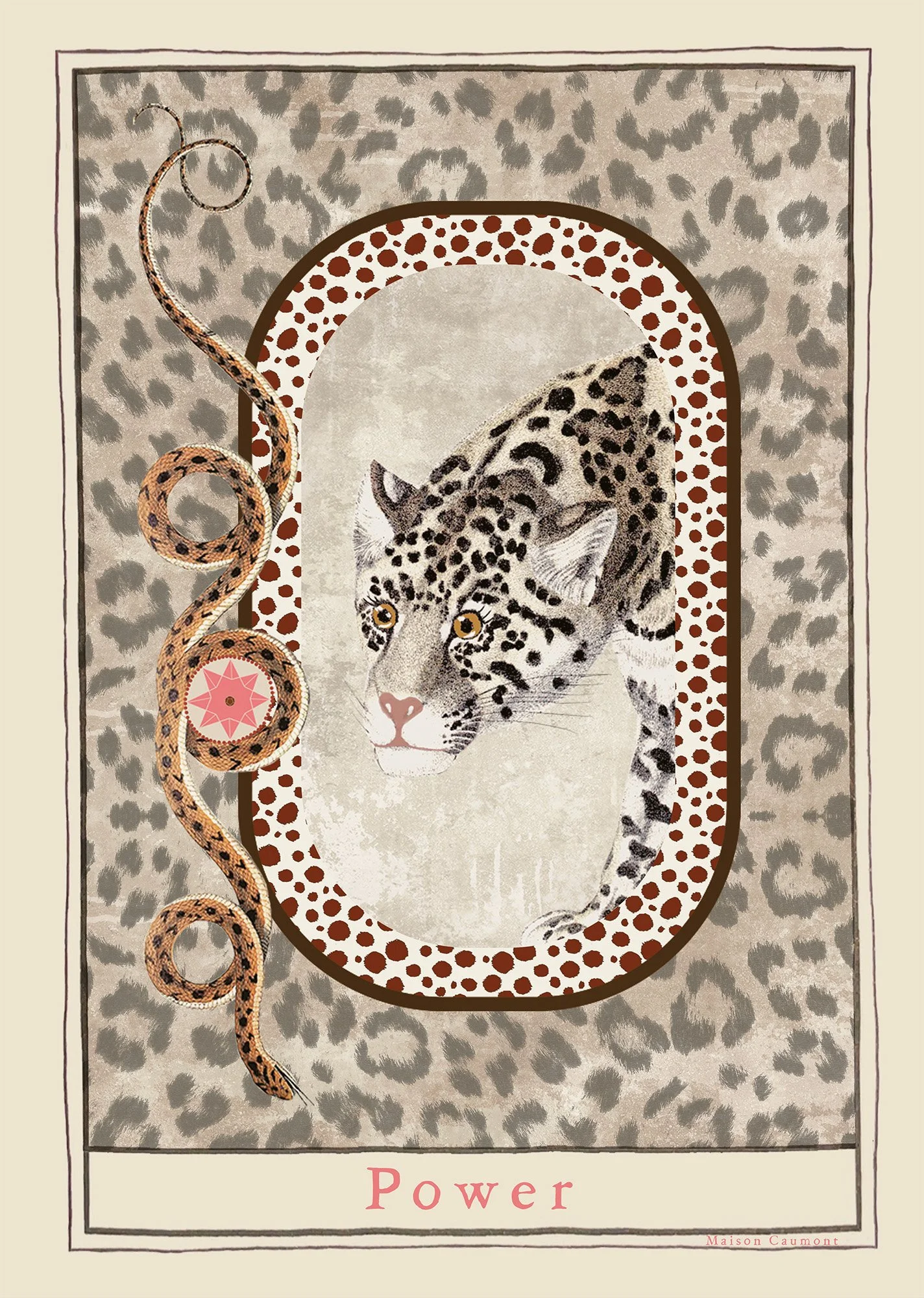 Léopard Power - Planche Art Print