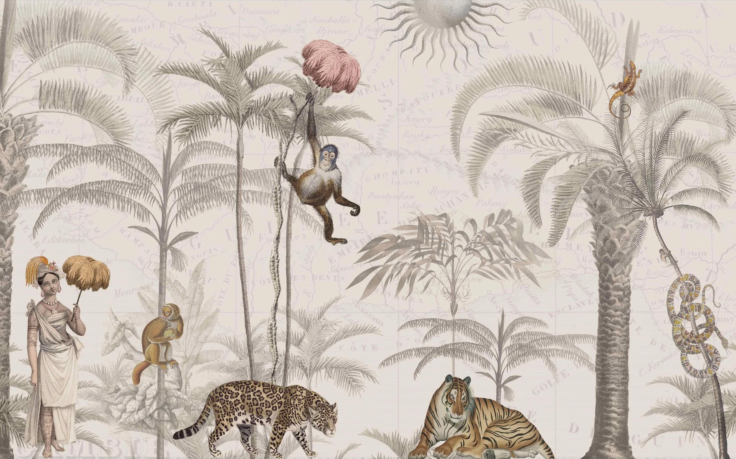 Pondi Cheri Drapé - Papier peint