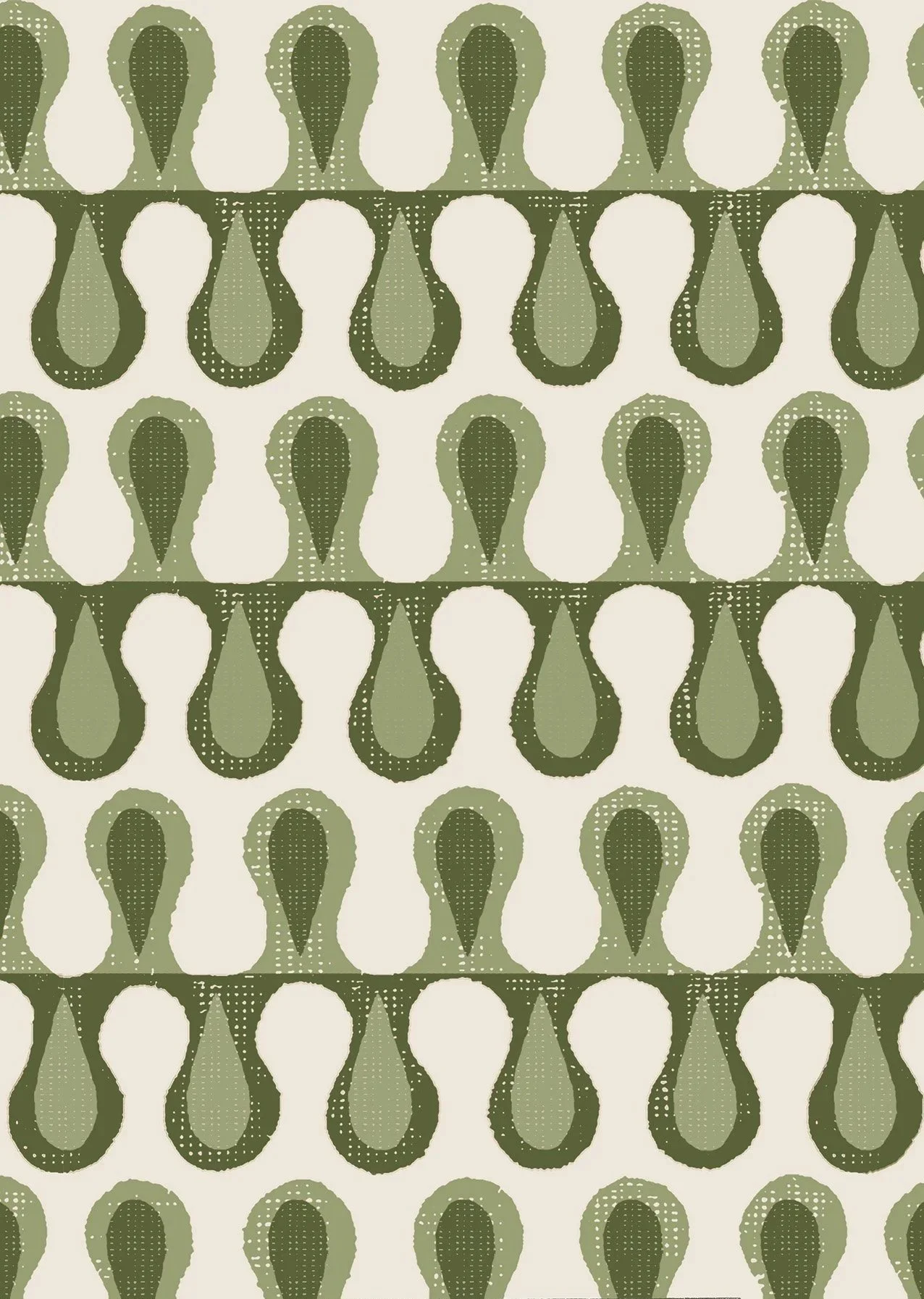 Papier peint Stilla Green Grass Maison Caumont inspiré d’un blason revisité