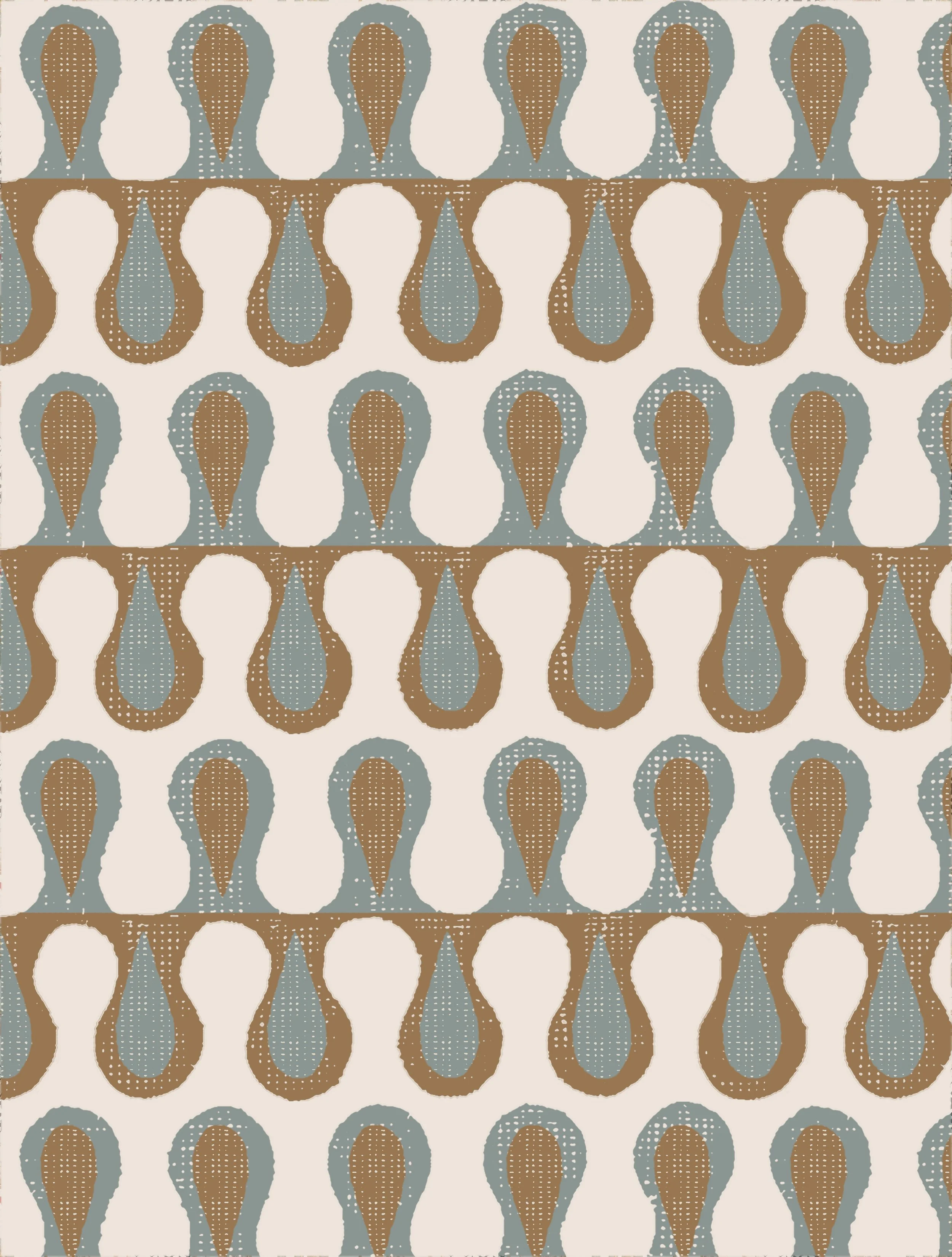Stilla Blue Caramel - Échantillon papier peint