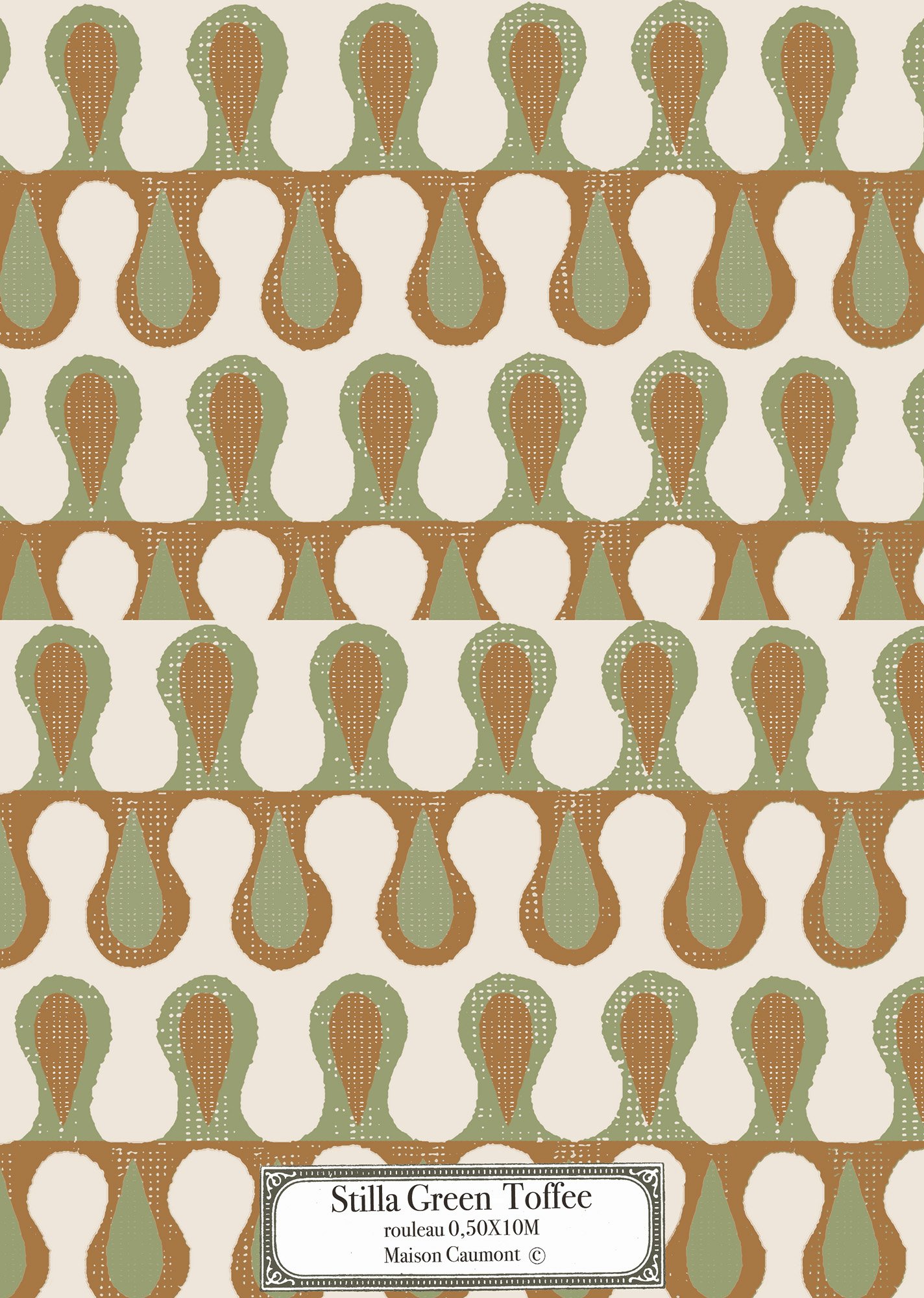 Stilla Green Toffee – Échantillon papier peint