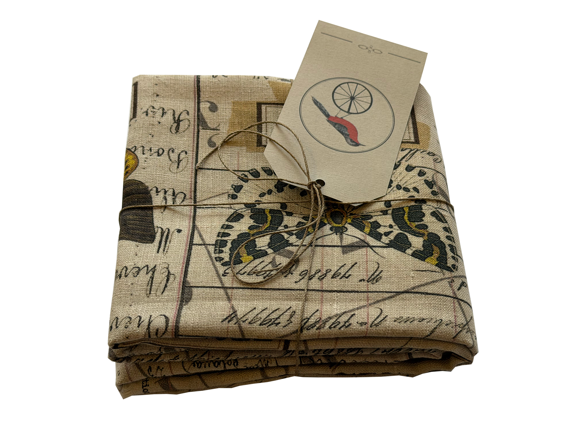 Tissu Grigri Maison Caumont, illustré de papillons et d’insectes dans un esprit cabinet de curiosités