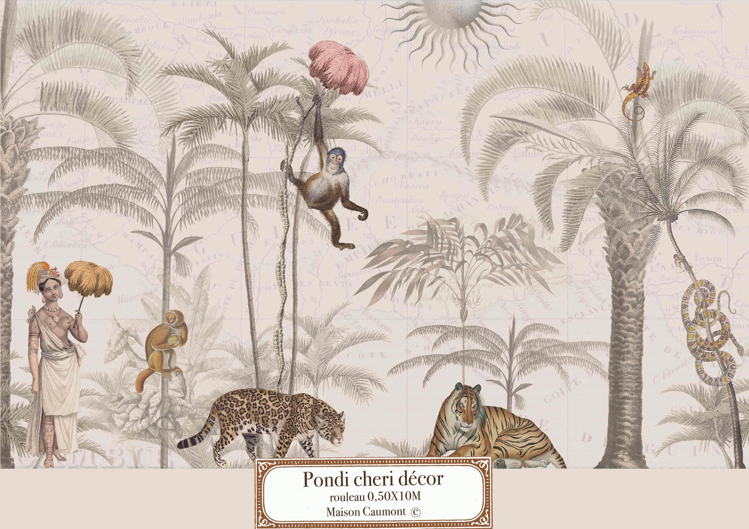 Pondi Chéri - Échantillon papier peint
