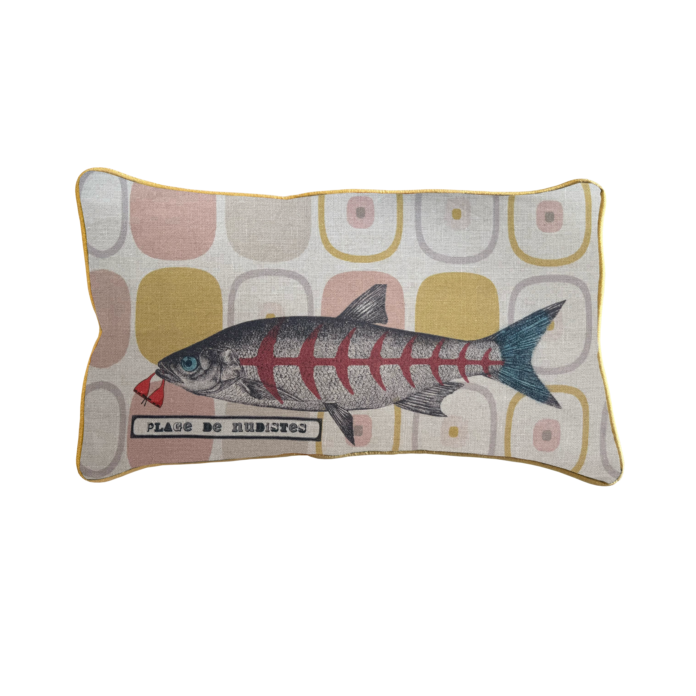 Plage des Nudistes - Coussin Classique