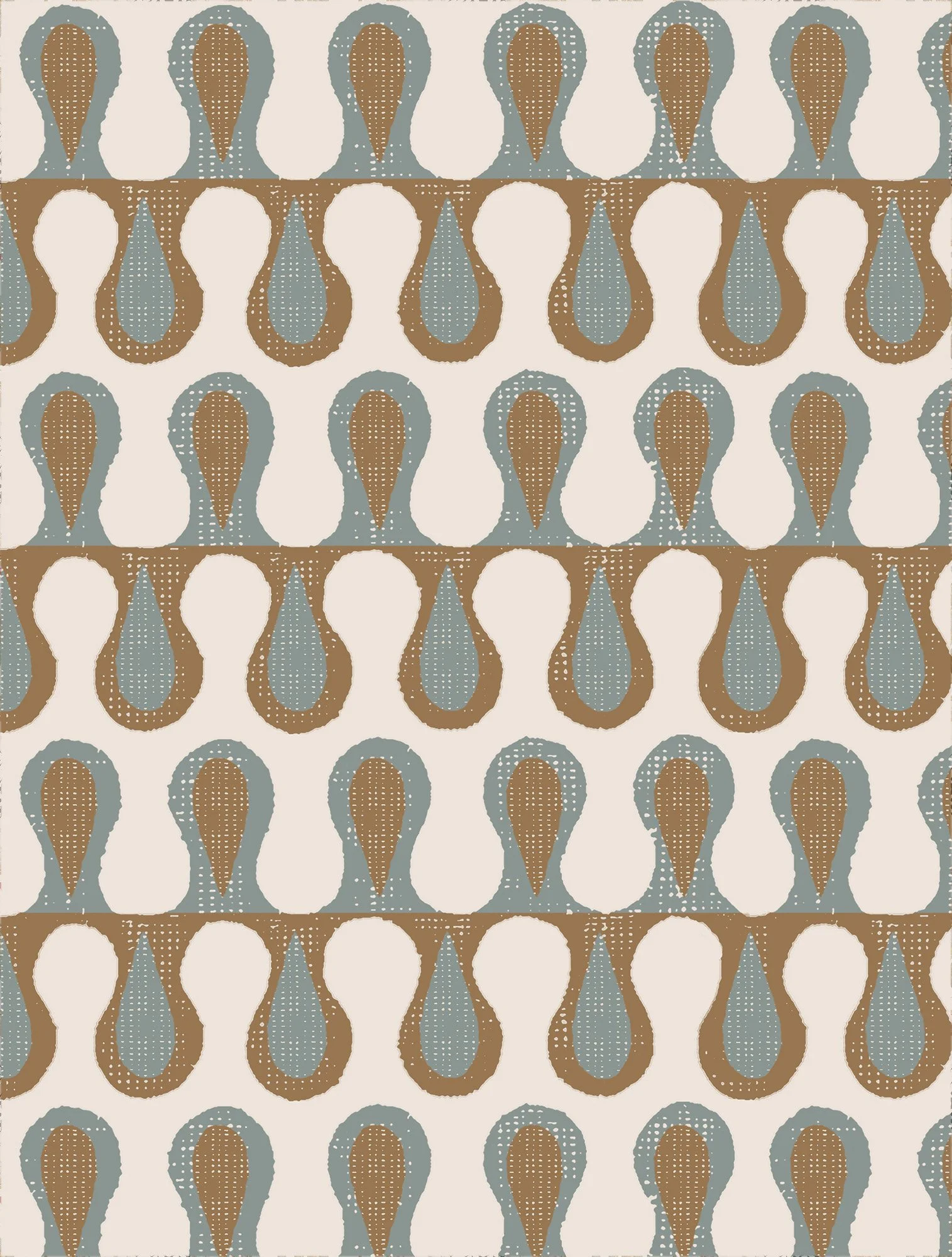 Stilla Blue Caramel - Échantillon papier peint