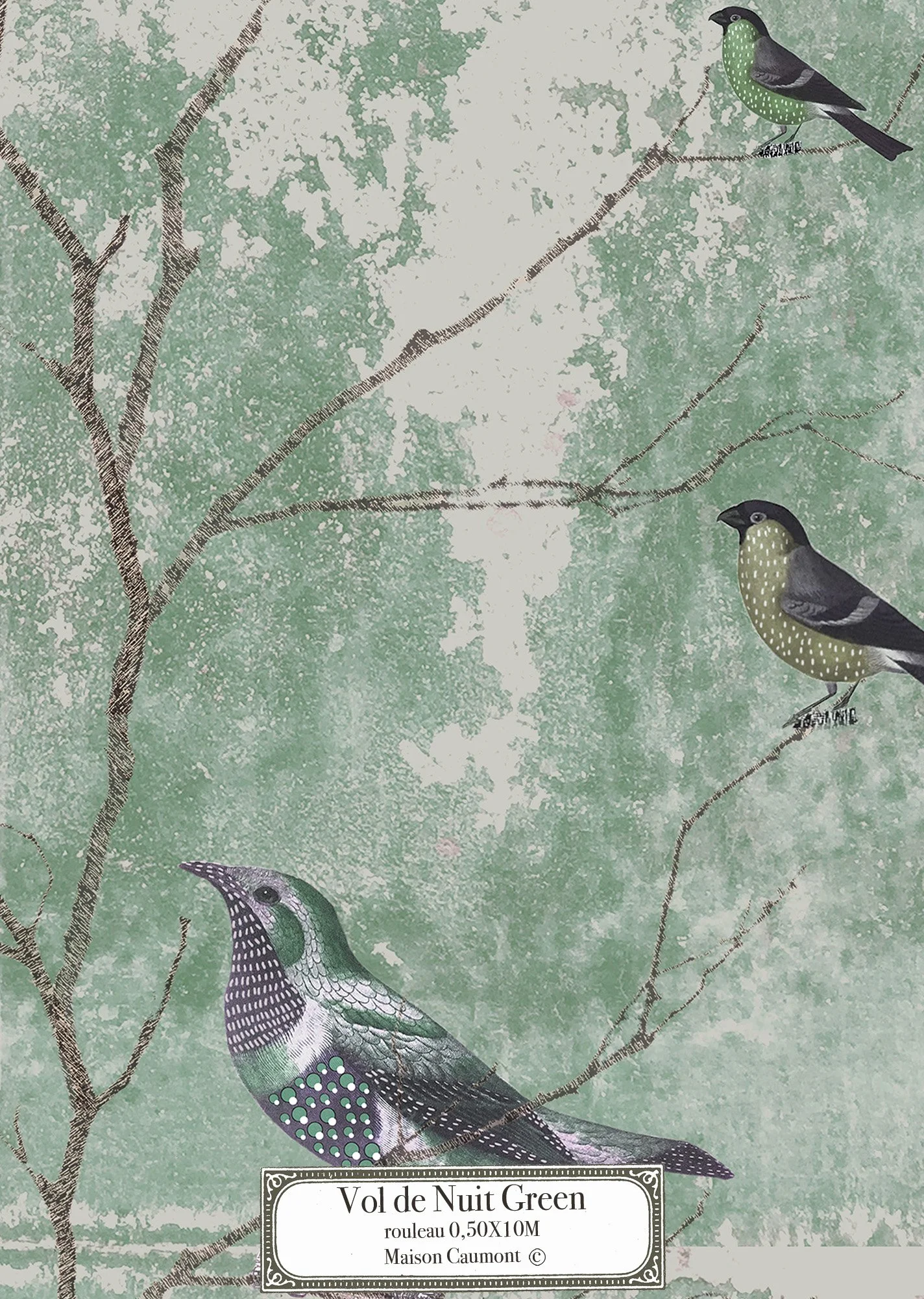Vol de Nuit Green - Échantillon papier peint