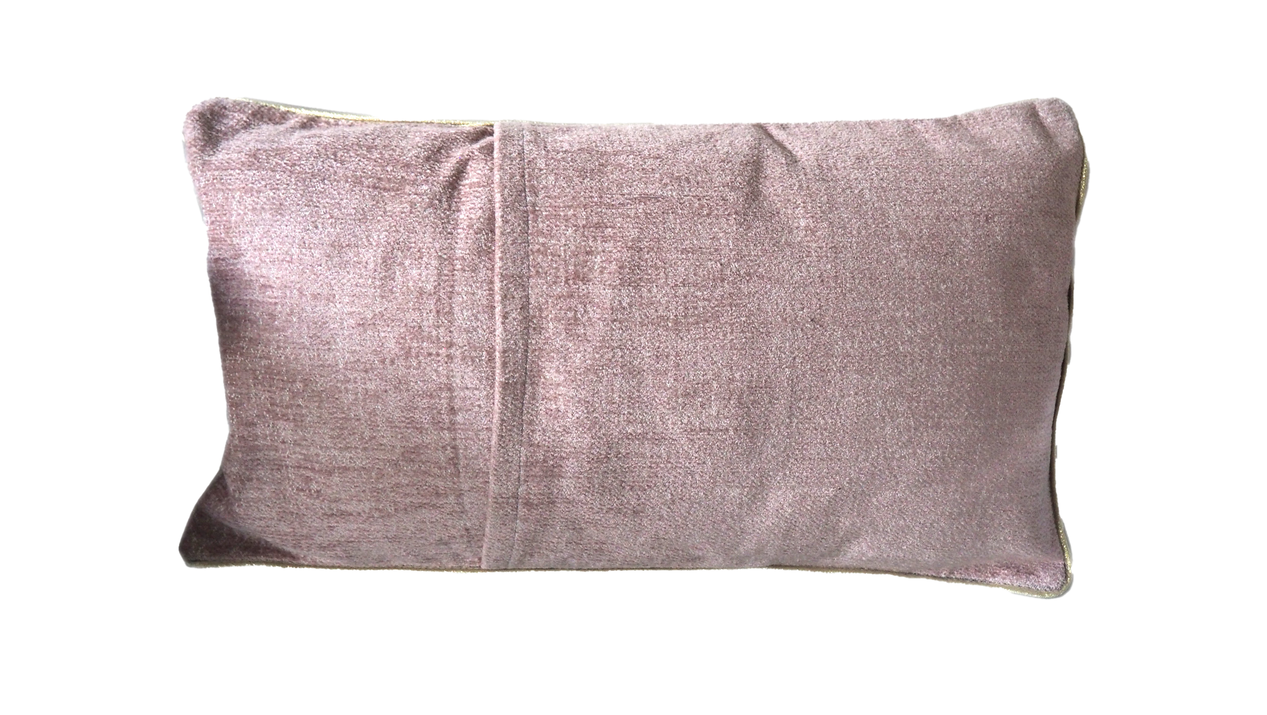Coussin Charms Maison Caumont, coussin décoratif en lin imprimé fabriqué en France et bordé d’un biais doré