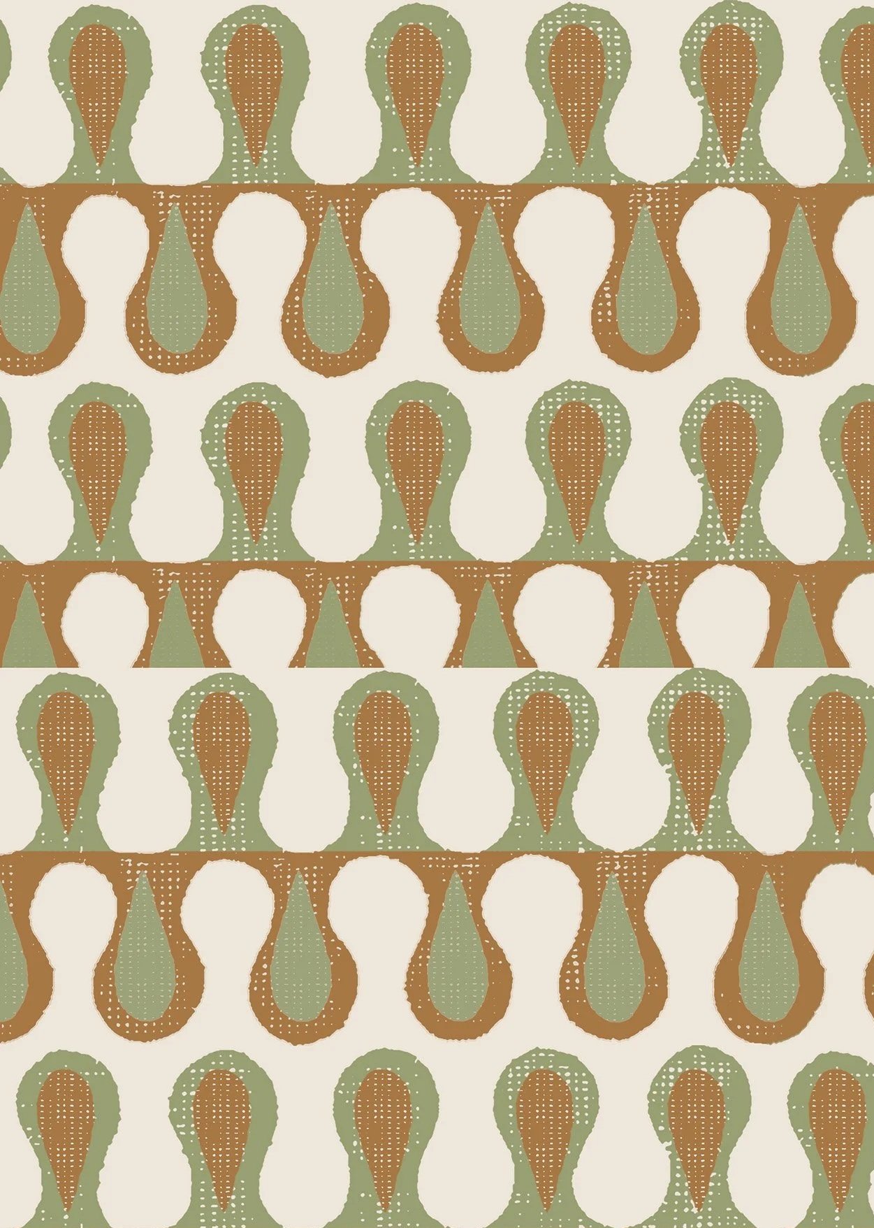 Papier peint Stilla Green Toffee Maison Caumont inspiré d’un blason revisité