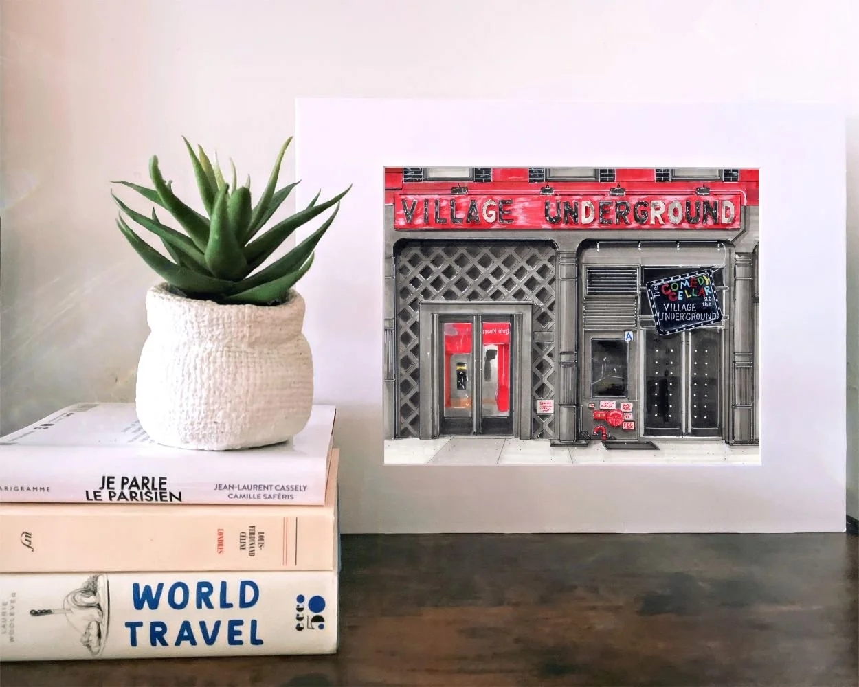 The matted, unframed version of Comedy Cellar Village Underground print