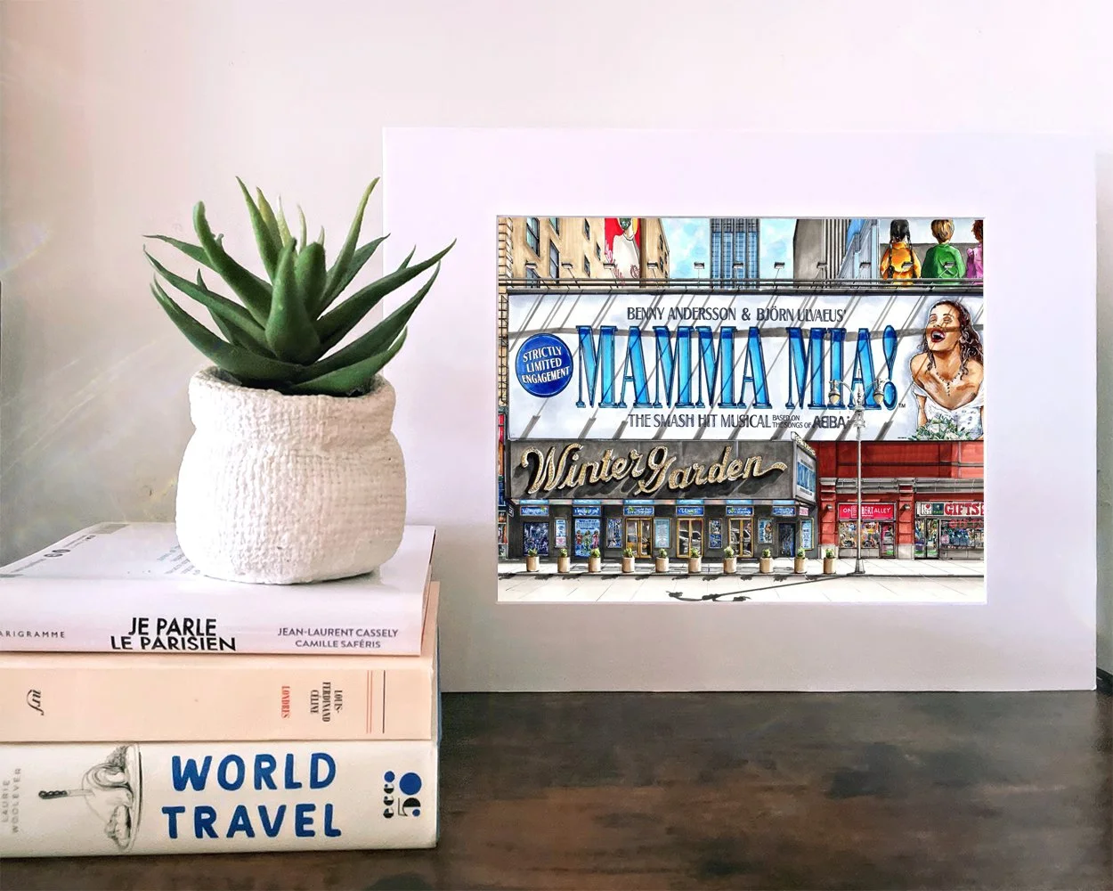 The matted, unframed version of the Mamma Mia ! the Broadway musical print