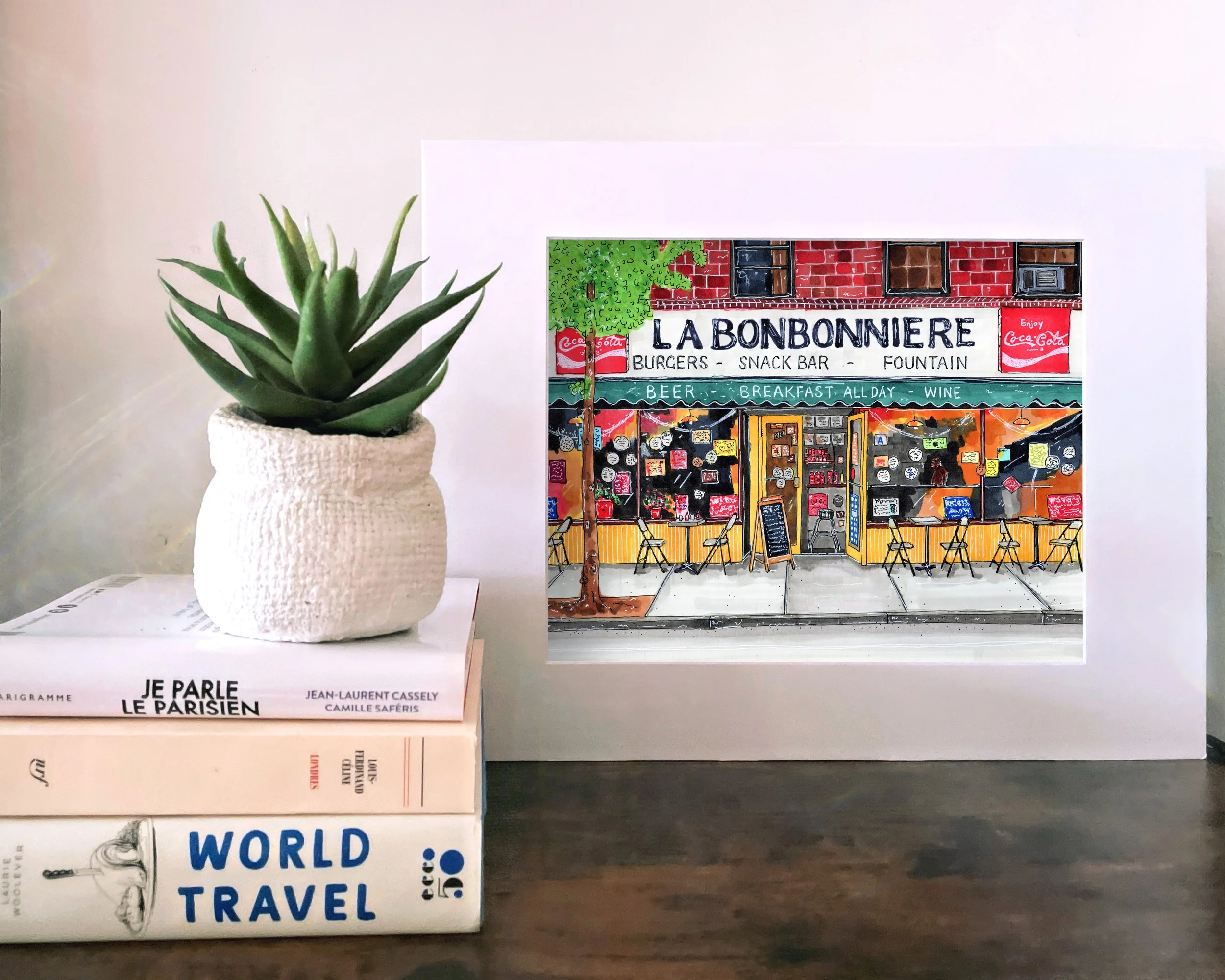 The matted, unframed version of La Bonbonniere print