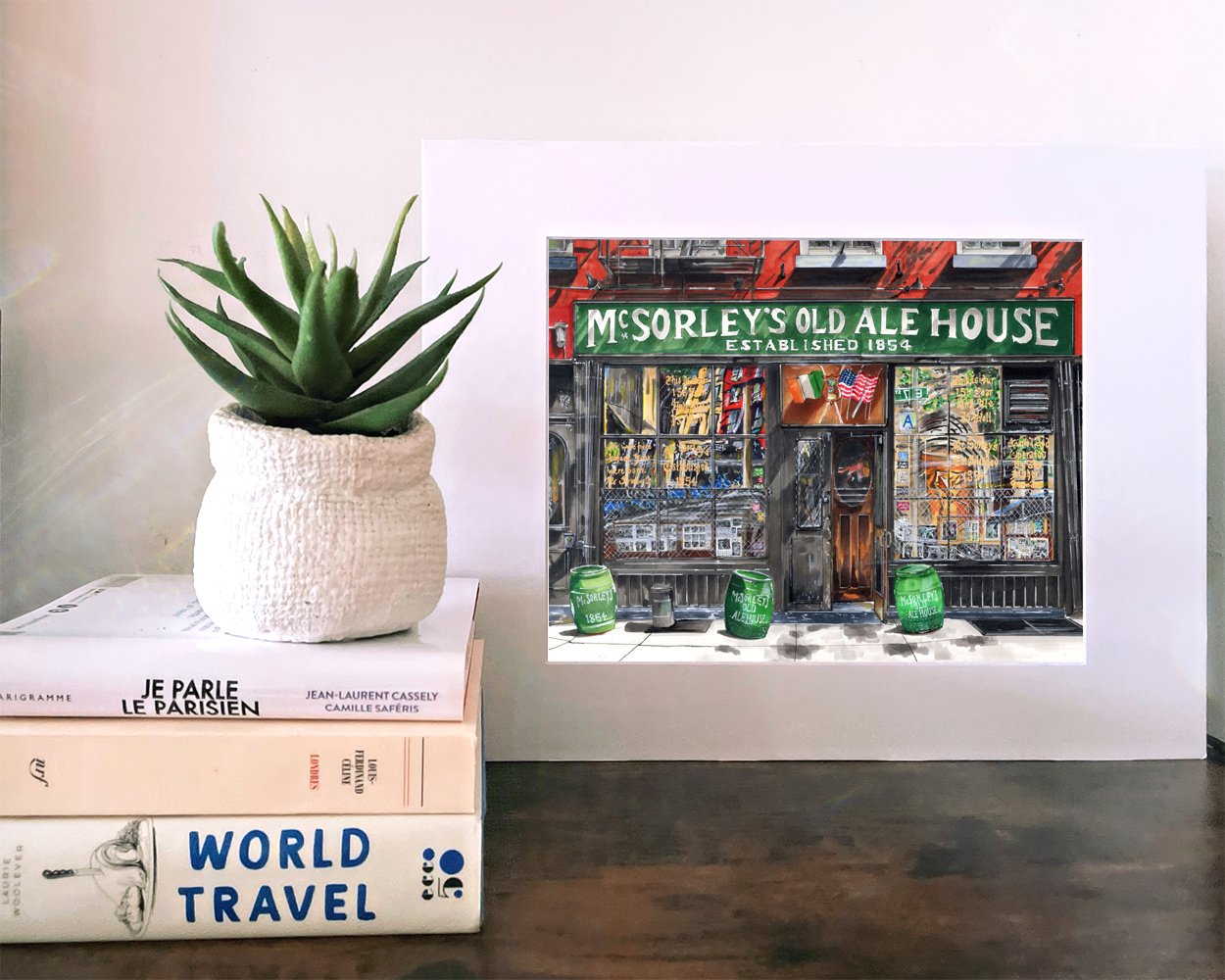 The matted, unframed version of McSorley’s Ale House print