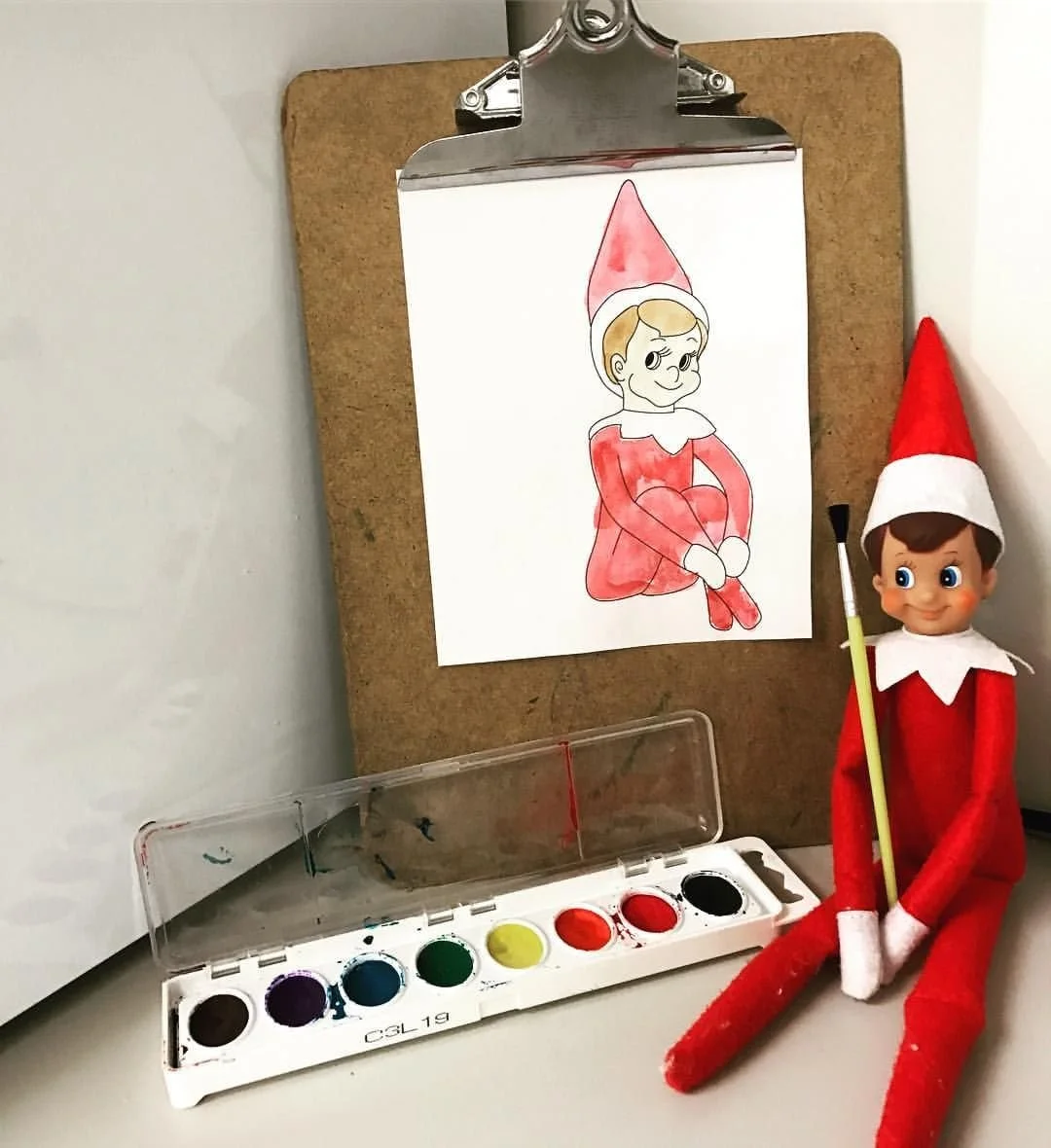 developing speech therapy skills using elf on the shelf (verbs)