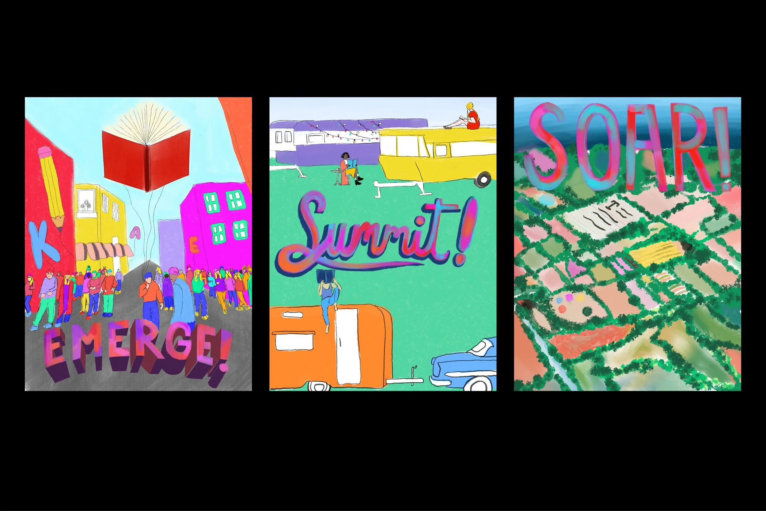 Educational book cover concepts based on different perspectives