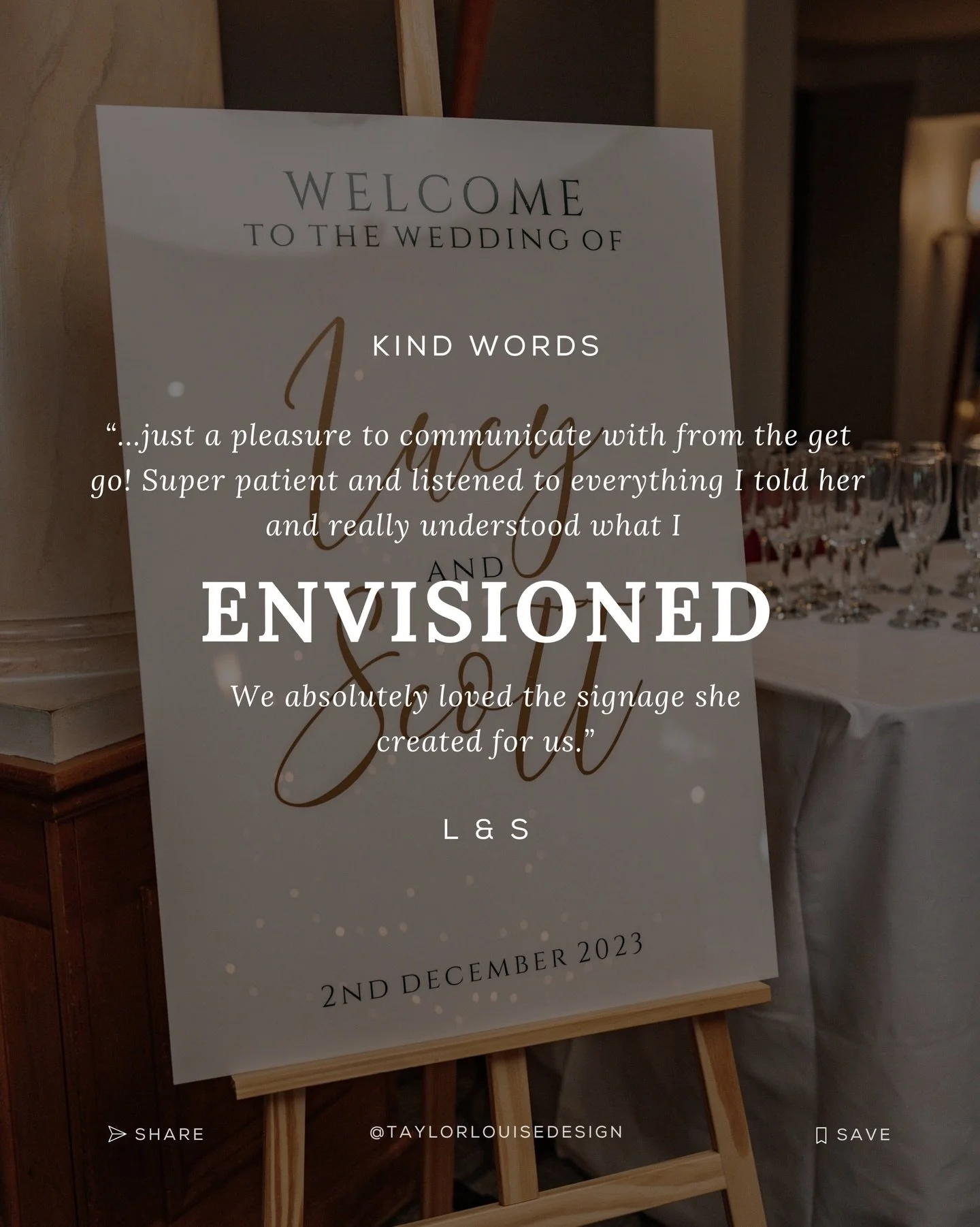 From the very first message to the final sign on the easel, I love listening, understanding, and creating something that feels exactly like you for your most special day. Kind words like these never get old.

If you&rsquo;re dreaming up wedding stati