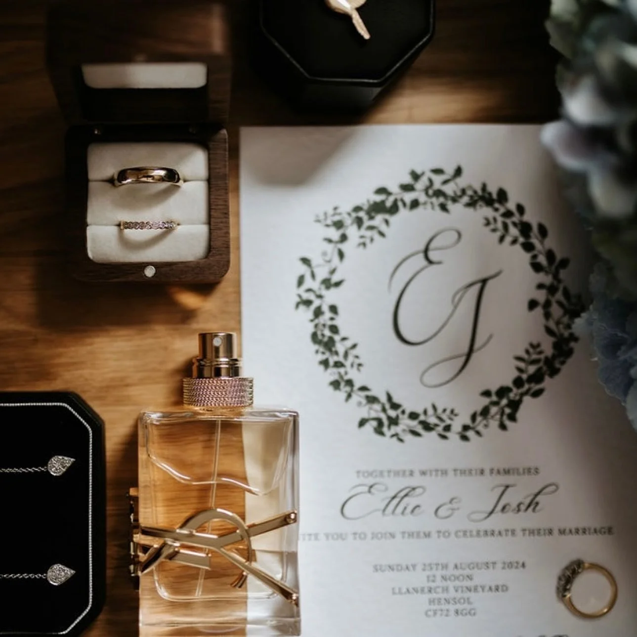 From screen to wedding day ✨ 

What started as a digital mock-up turned into something so special for Ellie and Josh&rsquo;s day. We designed a personalised monogram just for them, a symbol of their love story intertwining their initials, which featu
