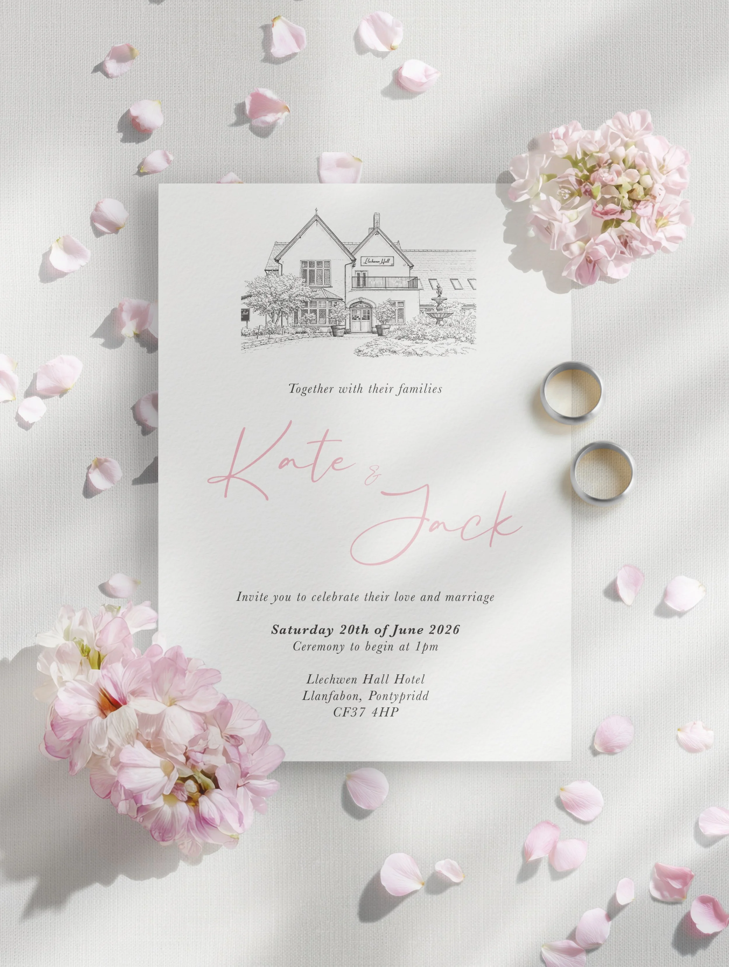 Soft blush tones, delicate script, and thoughtful details all came together to create an invitation suite that feels as timeless as the love it celebrates for K&amp;J ✨

For the couple, it was important that every element felt elevated and intentiona