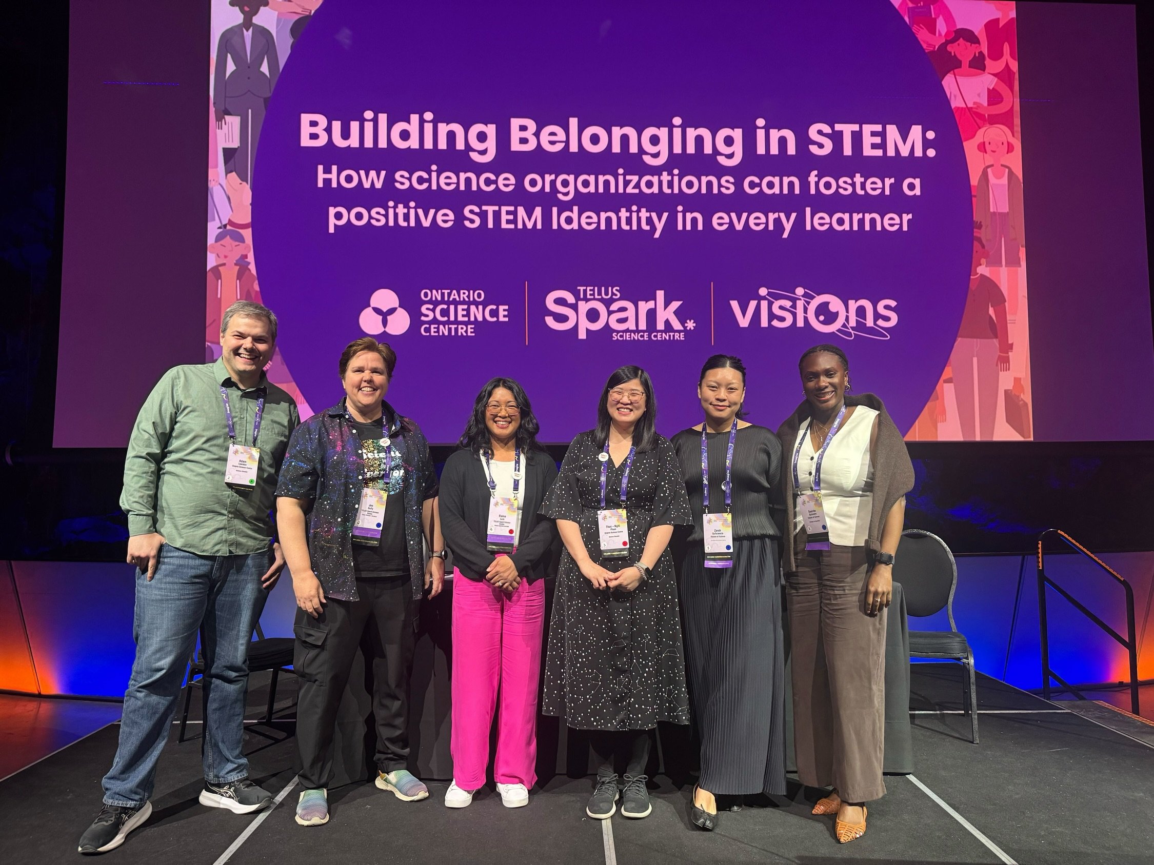 Last week, Visions was honoured to share &ldquo;Building Belonging in STEM&rdquo; at #CASC2026 with the @ontariosciencecentre and @telus_spark. Our presentation highlighted how @visionsofscience builds long-term, community-rooted pathways so Black an