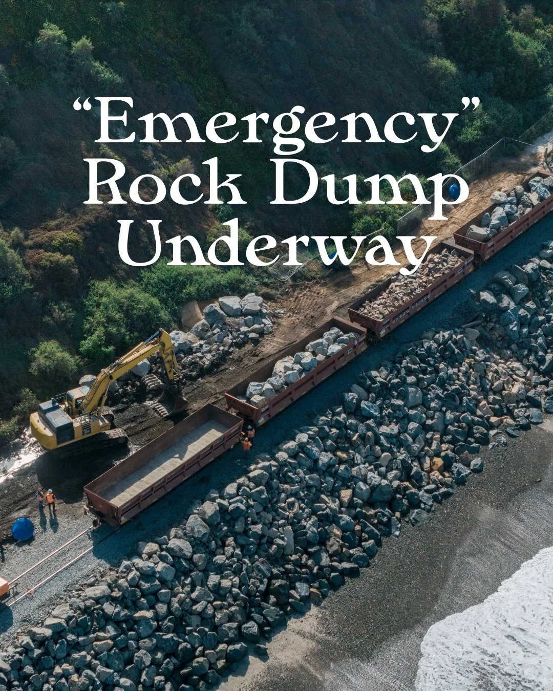 There are a million reasons why dumping giant boulders on the beach is a bad idea, but here&rsquo;s one that&rsquo;s often overlooked:

When waves pound them, they move. And when they move, they fall. Each of these rocks can weigh several tons &mdash