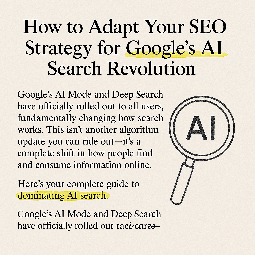 How to Adapt Your SEO Strategy for Google's AI Search Revolution