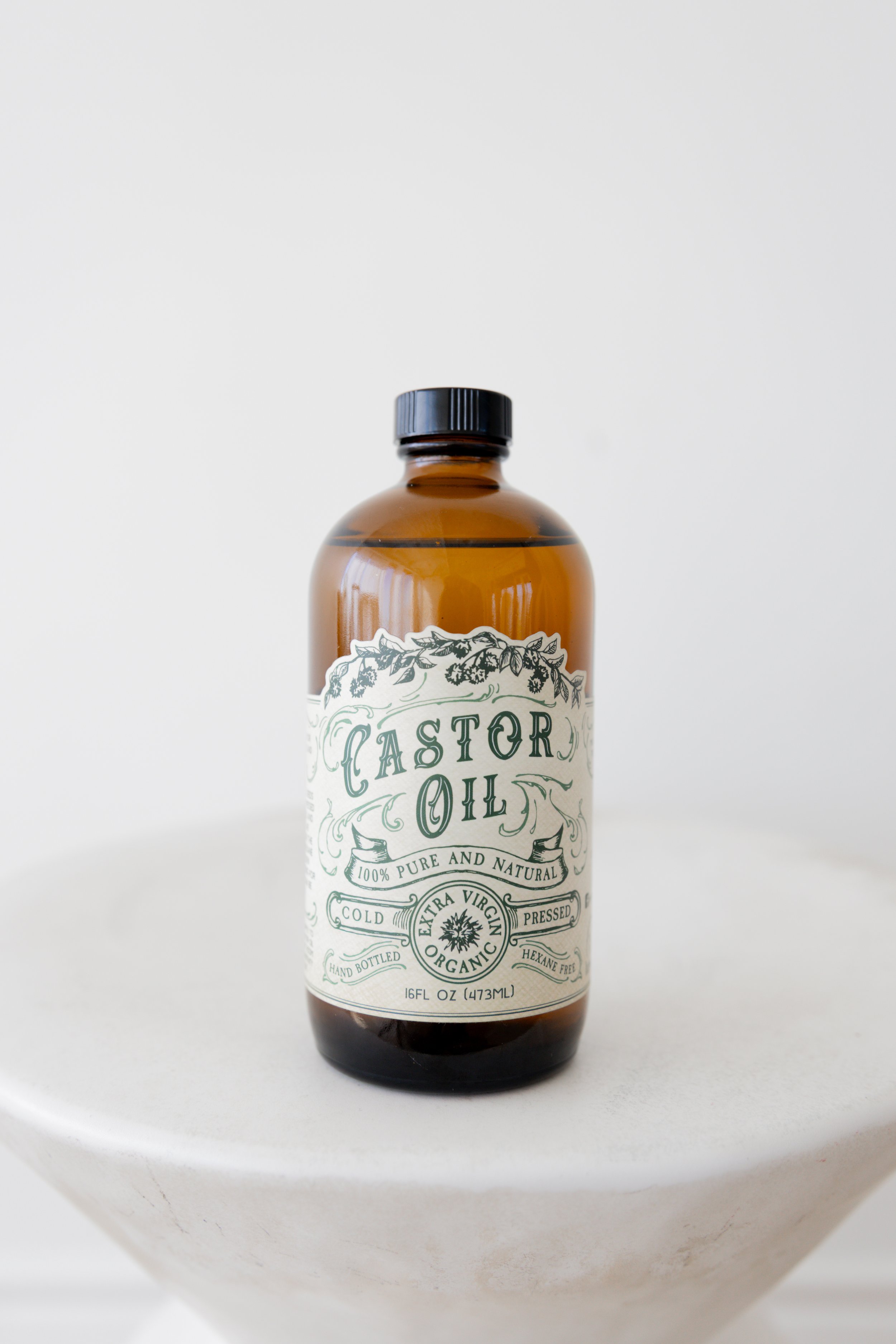 Organic Cold Pressed Castor Oil + Hexane Free, USA Bottled