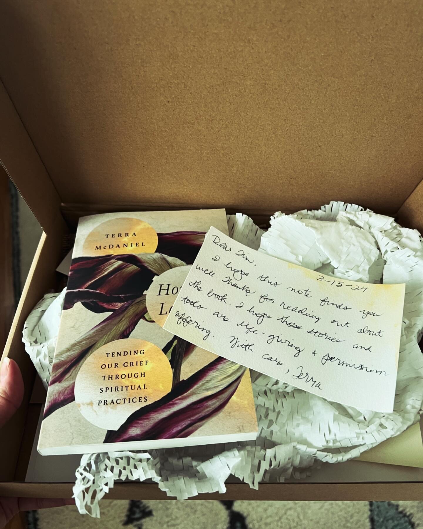 I had the chance to send off a signed copy of Hopeful Lament to my pal Timothy Cruz from Portland Seminary. 

I included a box of tools for engaging some of the practices I talk about in this book. I&rsquo;ll be sharing more about those tools soon so