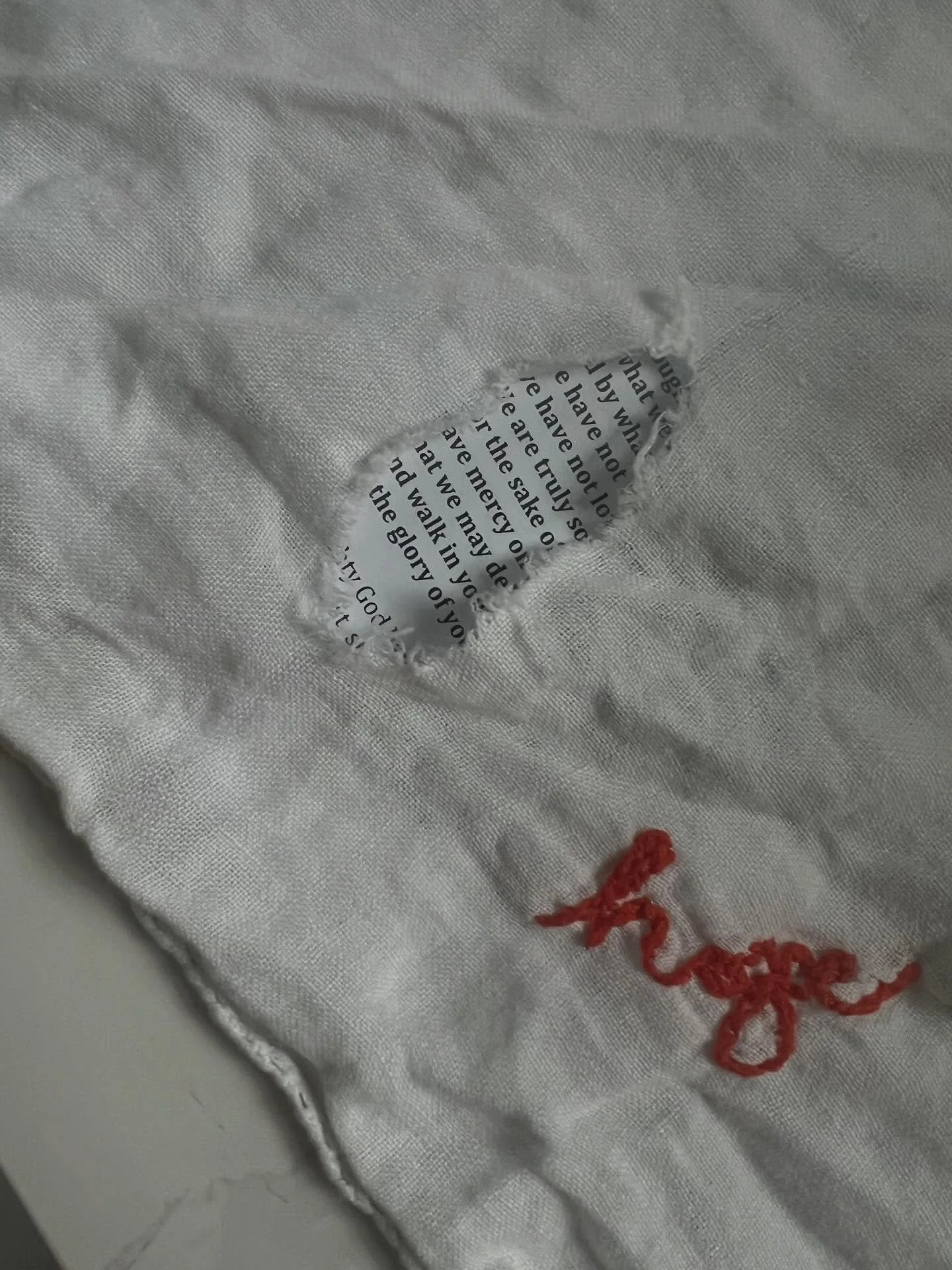 It is what abides
In the tear
The rending makes. 

&mdash;Jan Richardson (of course)