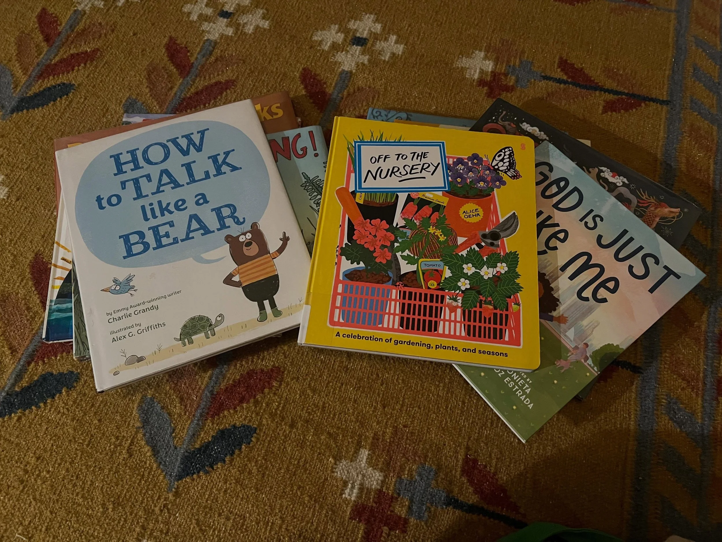 Part of yesterday&rsquo;s library haul with the twins. It was a good one!