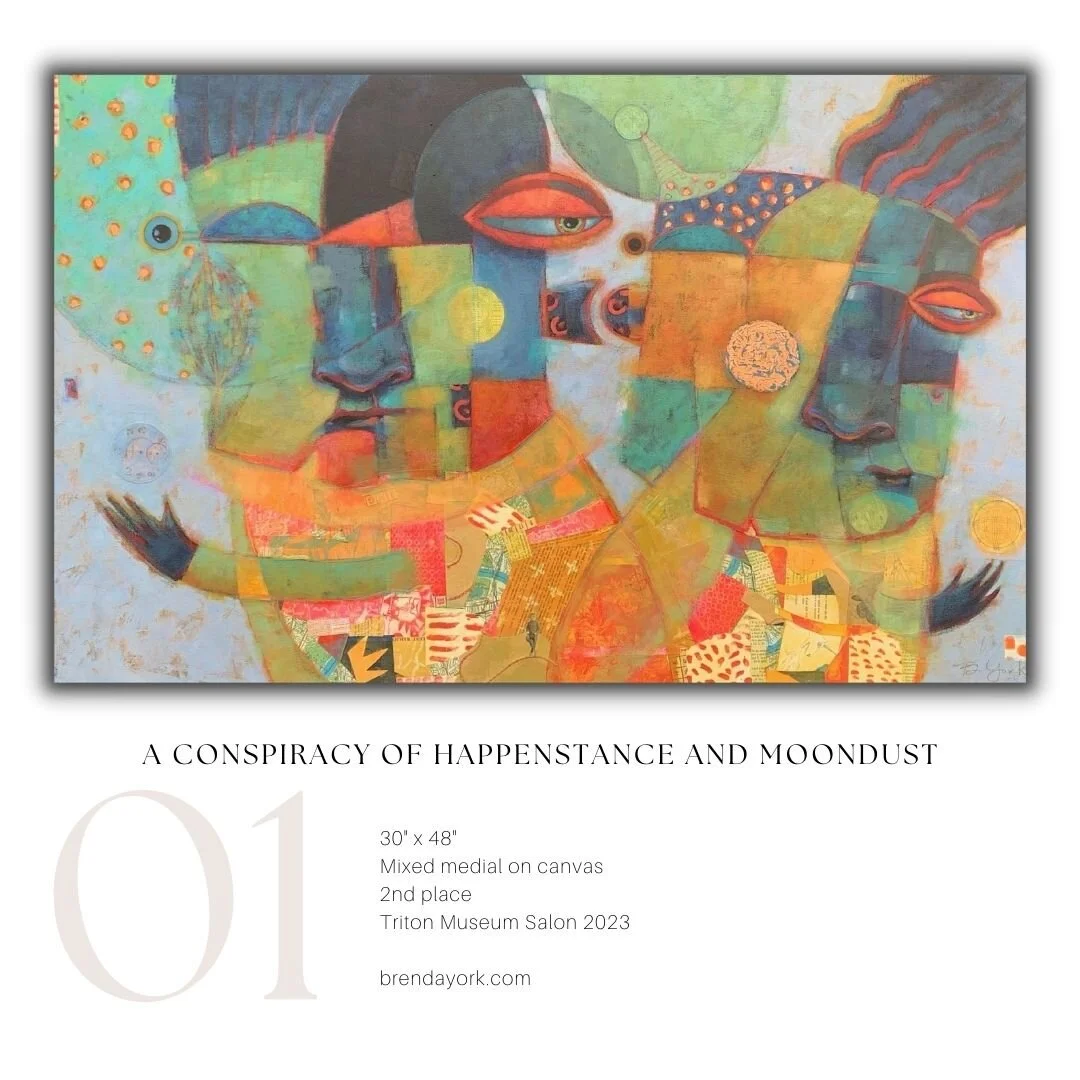 Over 1700 entries and so proud that two of my paintings were among the 141 chosen for the Salon at the Triton Museum 2023 exhibition! And (there&rsquo;s more) Conspiracy Of Happenstance And Moondust was awarded 2nd place! 

Many thanks to juror Cuong