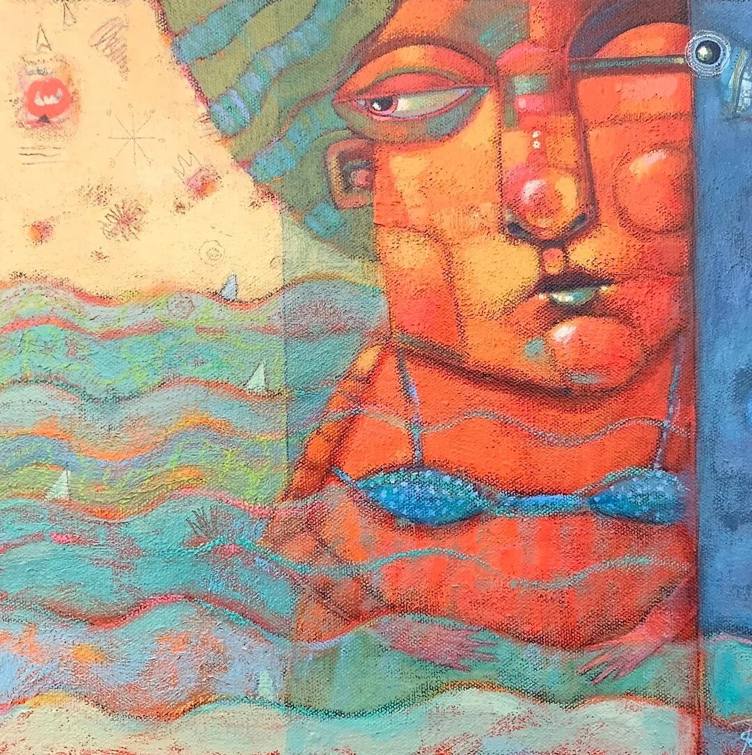 Classy girls don&rsquo;t swim in ponds like this. (Tip of the hat to @thelumineers).

Showing a bit of my process and yes, I use yogurt lids for my palette. Again, classy girl.

available | link in bio 👆

#artoftheday #painting #artgallery #contempo