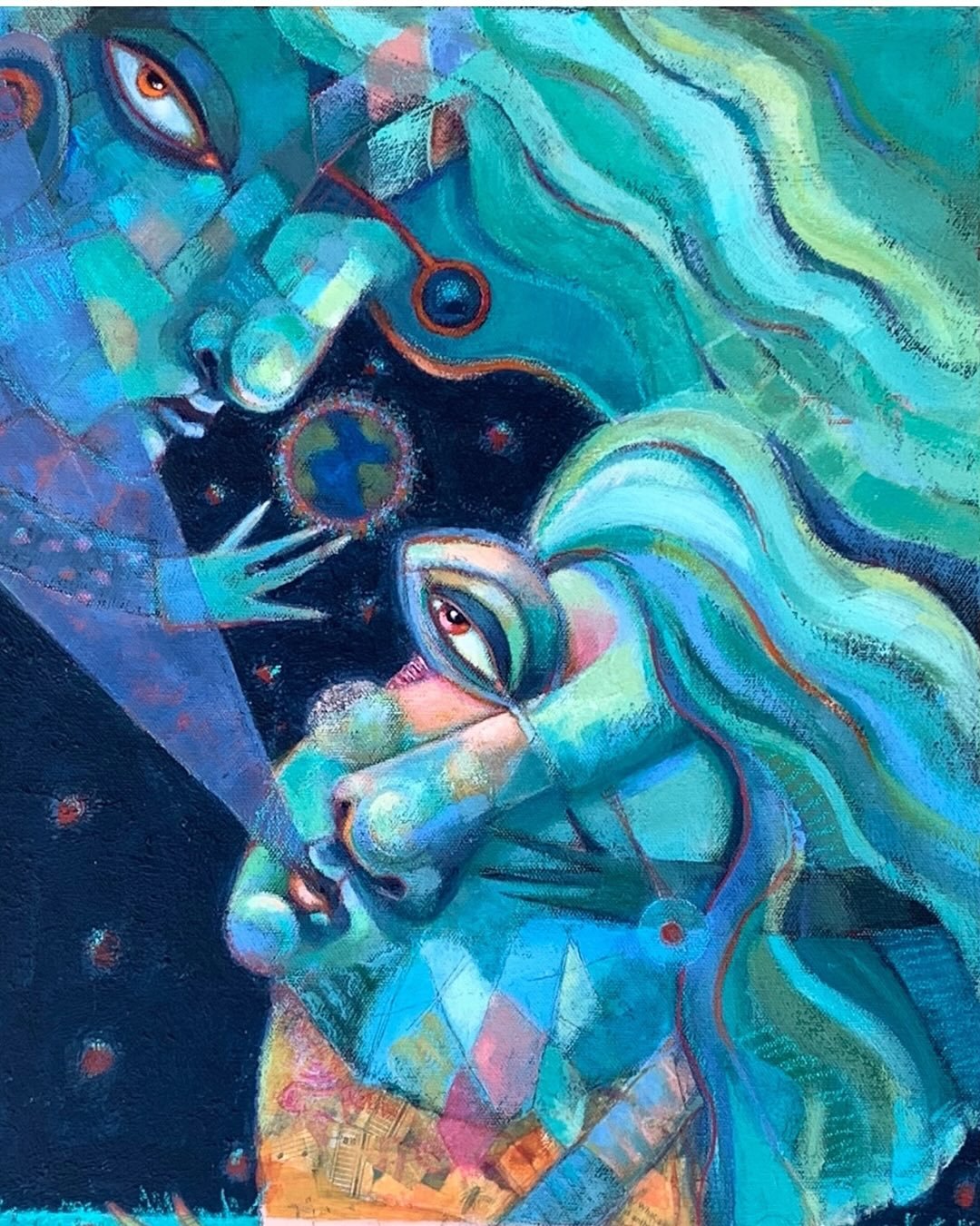 Accidental Earthling
20&rdquo; x 16&rdquo;
acrylic, collage, mixed media on canvas

#womensart #contemporaryart #brendayork #californiaartist #narrativeart #bayareaartist #artistoninstagram #modernart #colorfulpaintings&nbsp;#mixedmediapainting&nbsp;