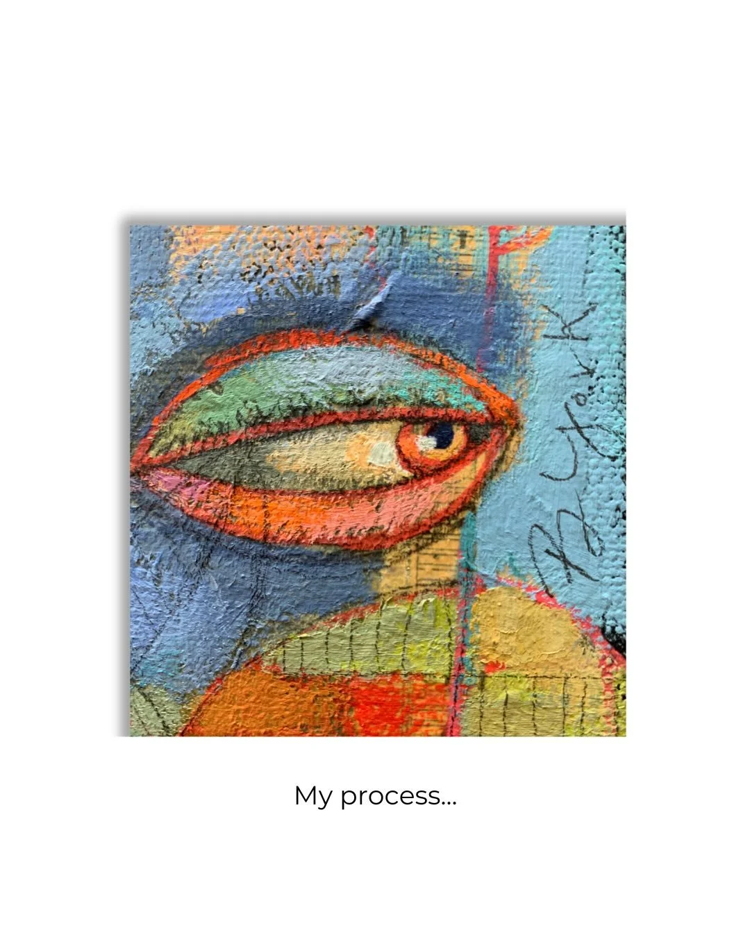 My Process&hellip;thumbnail sketches, black gesso, collage, fiber paste medium, white charcoal, Posca pen line work, paint, graphite, fixative, varnish&hellip;.repeat. Simple, right?

Fifteen at a time&mdash;best way to produce a series.

Narrative a