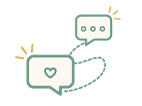 texting image for dating and relationship button